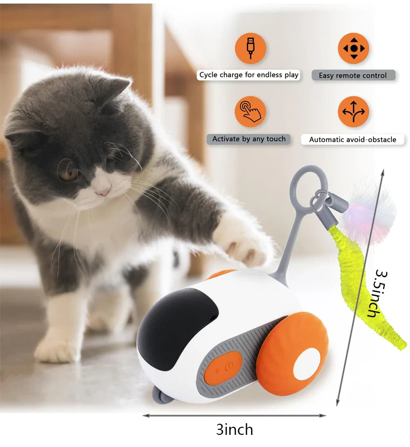 Smart Interactive Pet Car Toy – Remote Moving Toy for Cats & Dogs - Image 5
