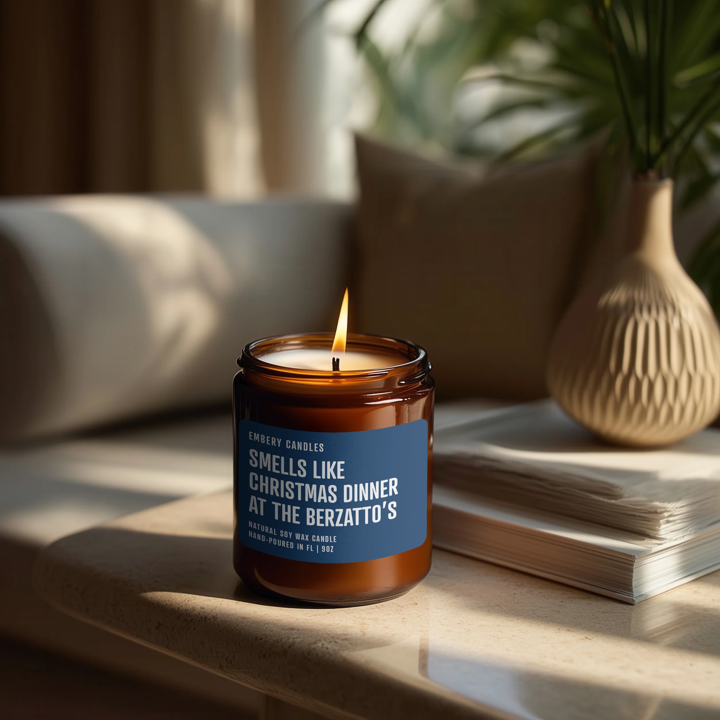 Smells Like Christmas Dinner at the Berzatto's | Soy Wax Scented Candle - Image 3
