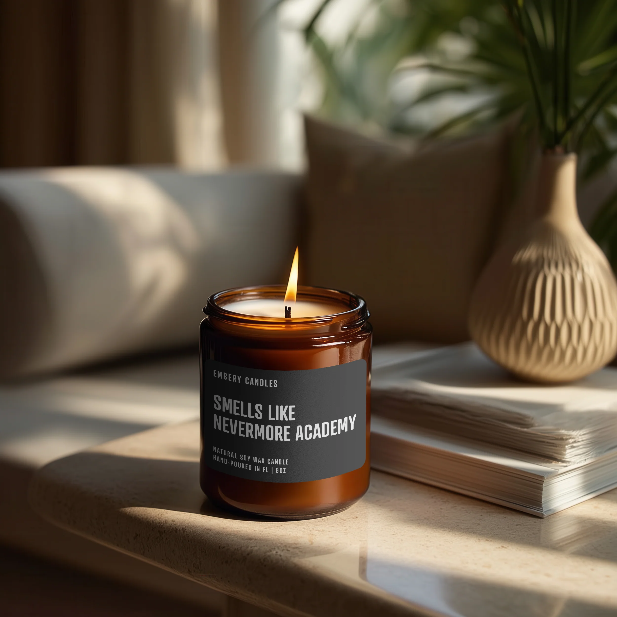 Smells Like Nevermore Academy | Soy Wax Scented Candle - Image 3