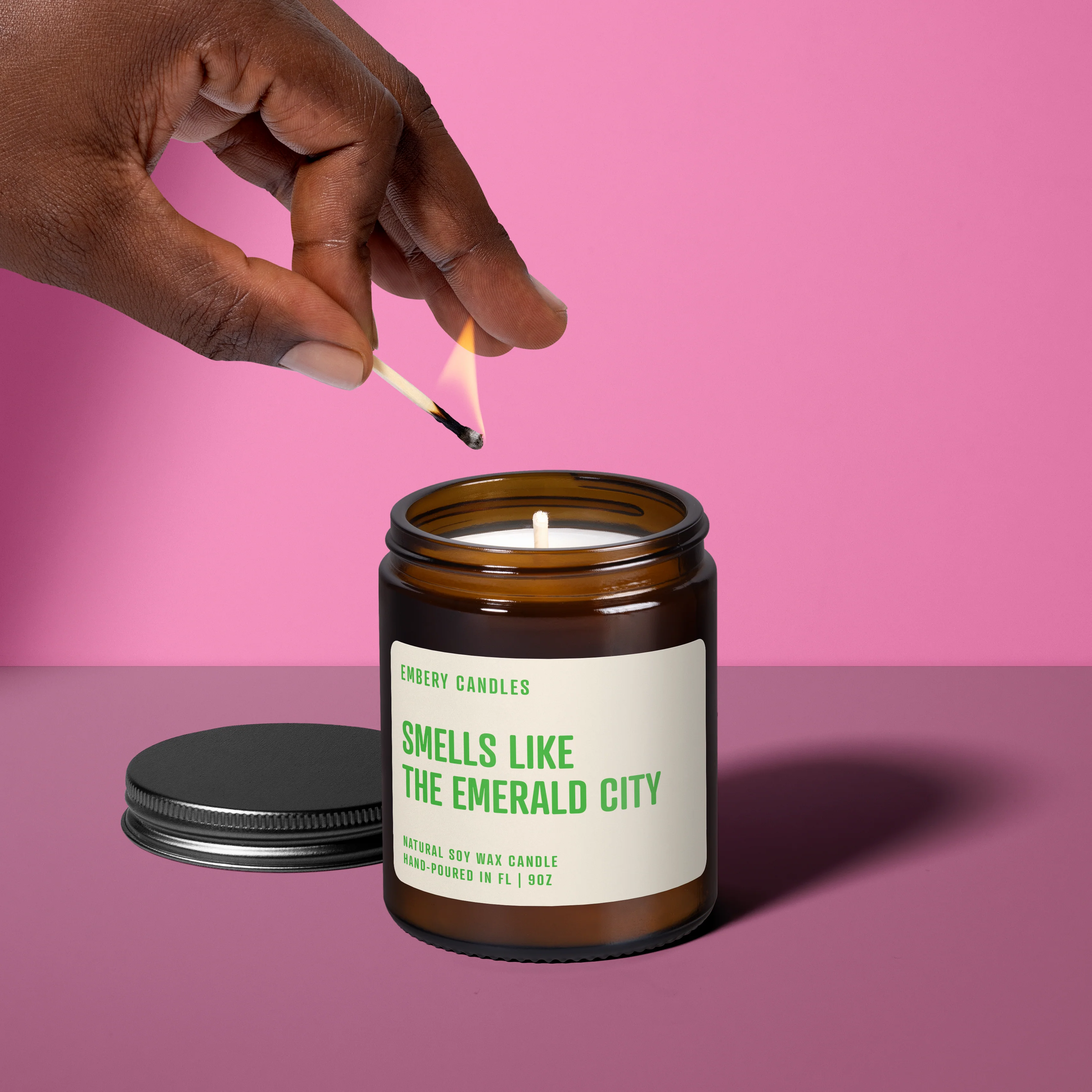 Smells Like the Emerald City | Soy Wax Scented Candle - Image 2