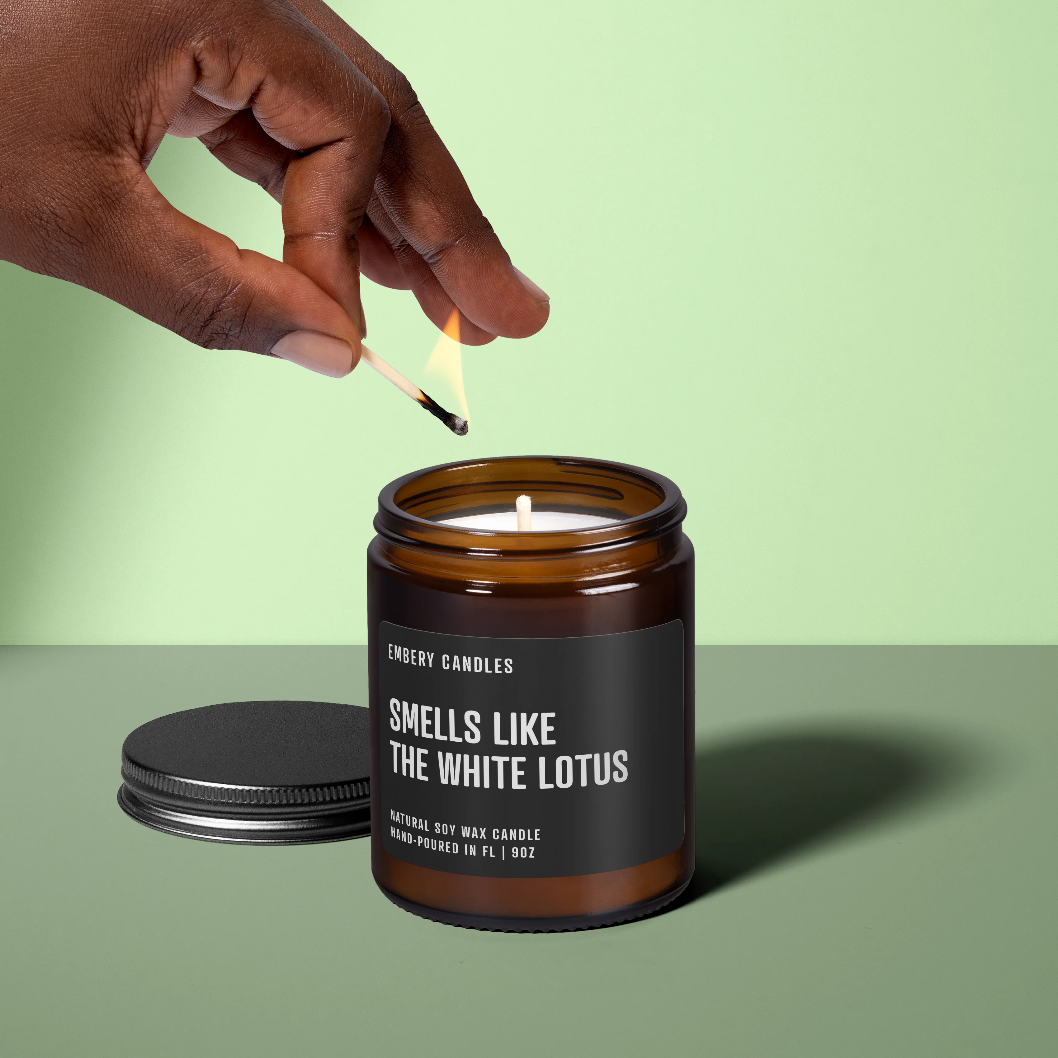 Smells Like The White Lotus | Soy Wax Scented Candle - Image 2