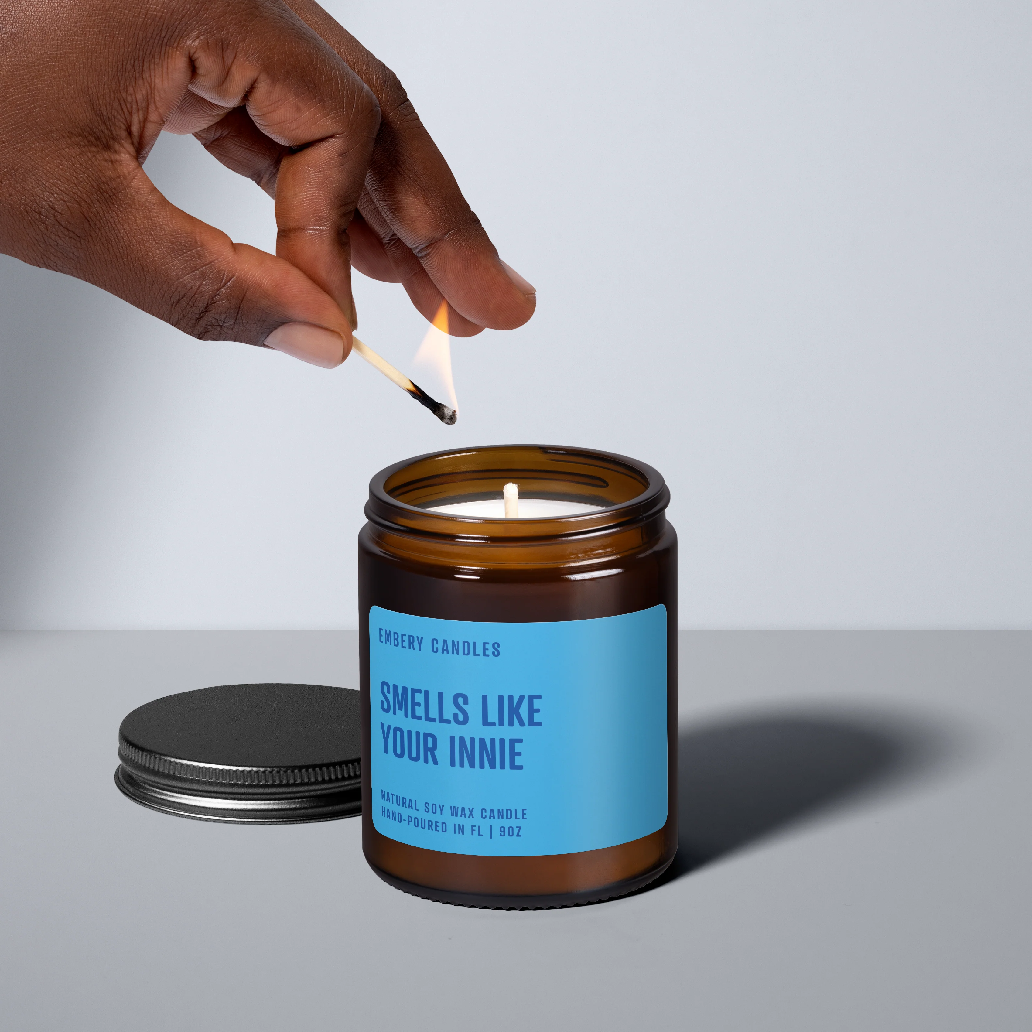 Smells Like Your Innie | Soy Wax Scented Candle - Image 2