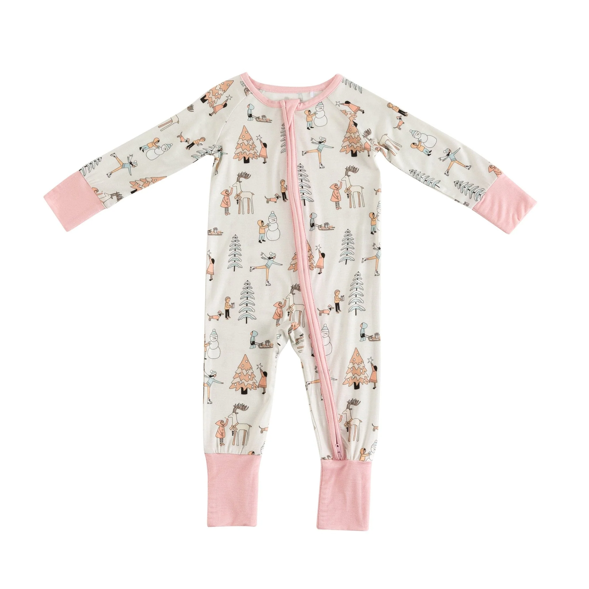 Snow Day Pink (Convertible Zip Footies) - Image 10
