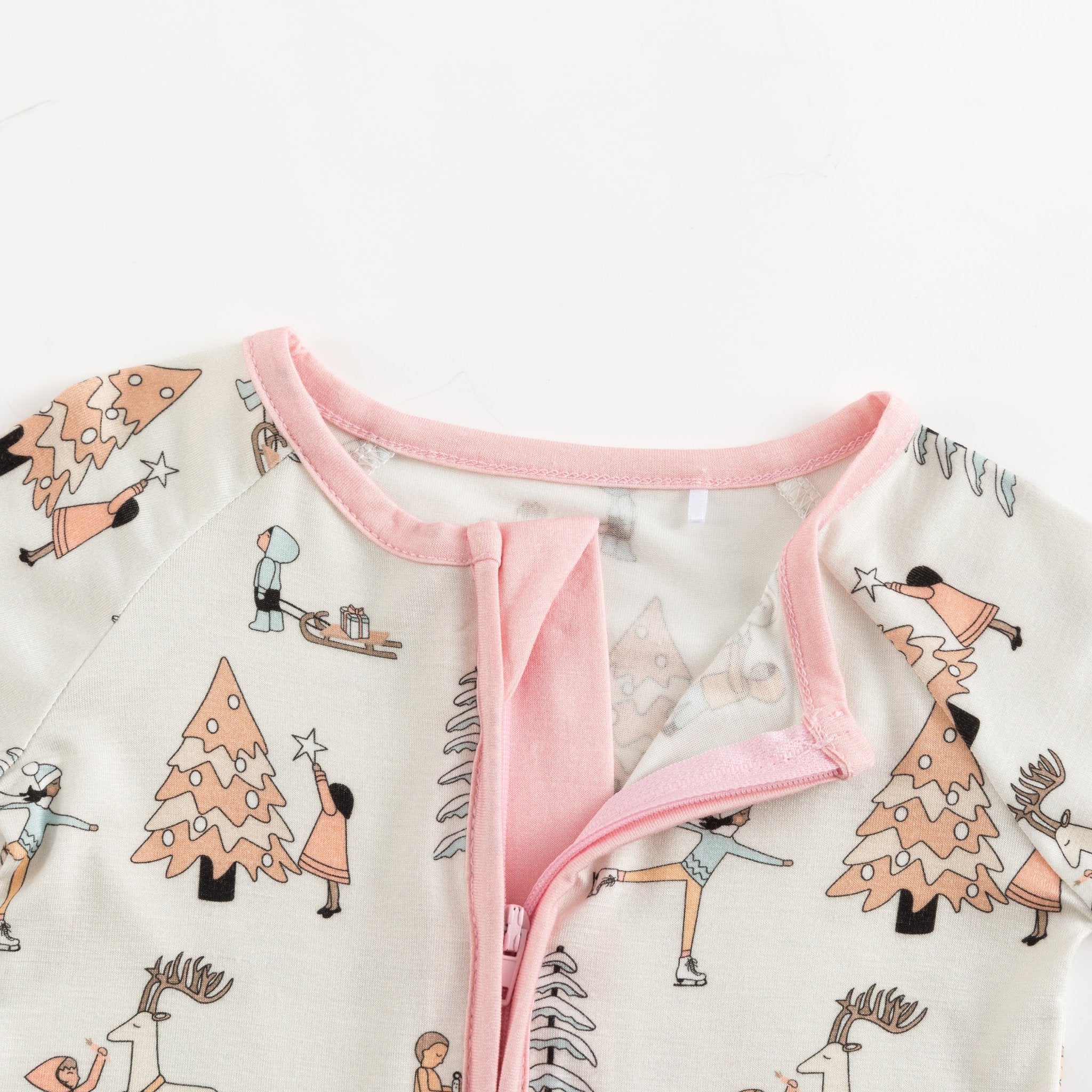 Snow Day Pink (Convertible Zip Footies) - Image 4