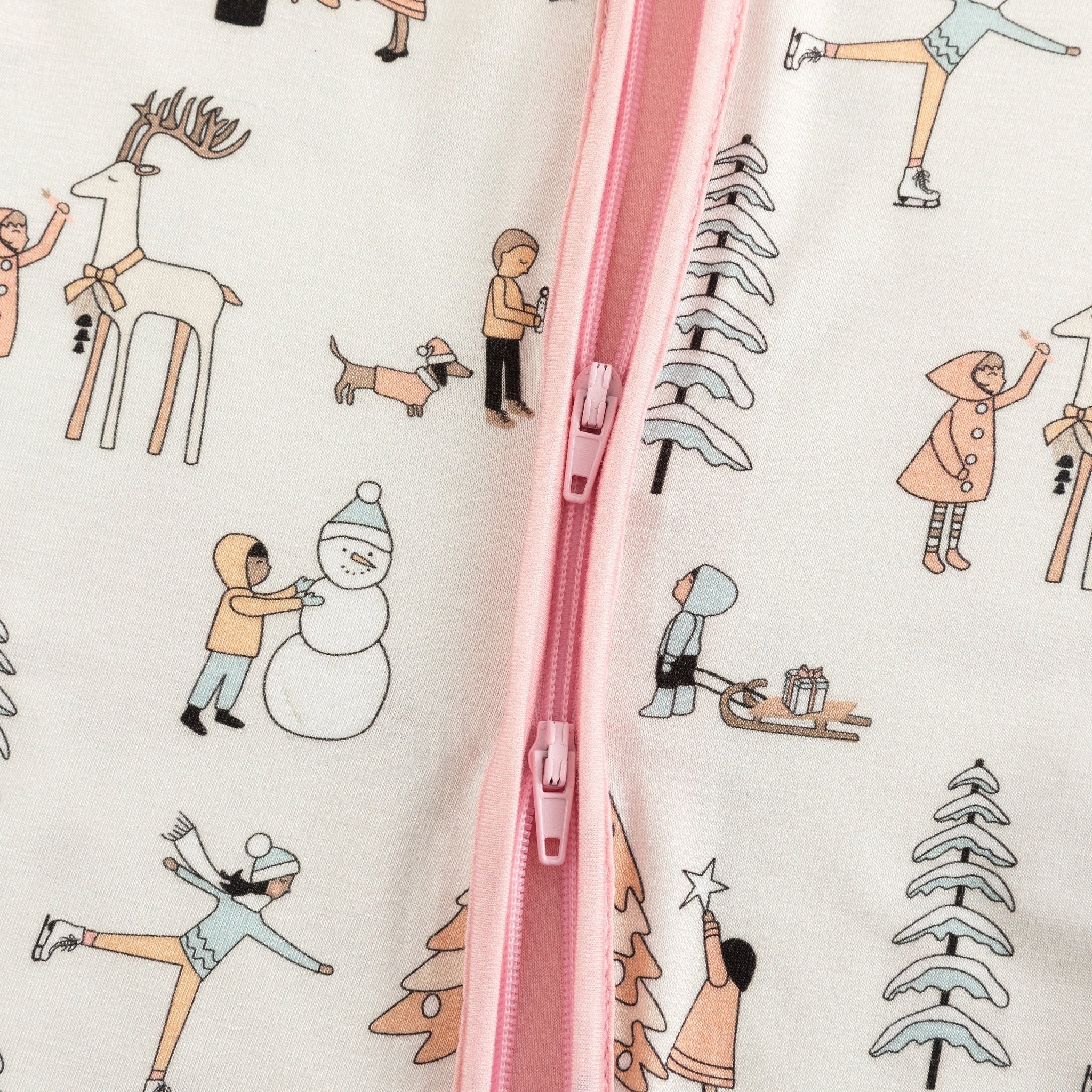 Snow Day Pink (Convertible Zip Footies) - Image 5
