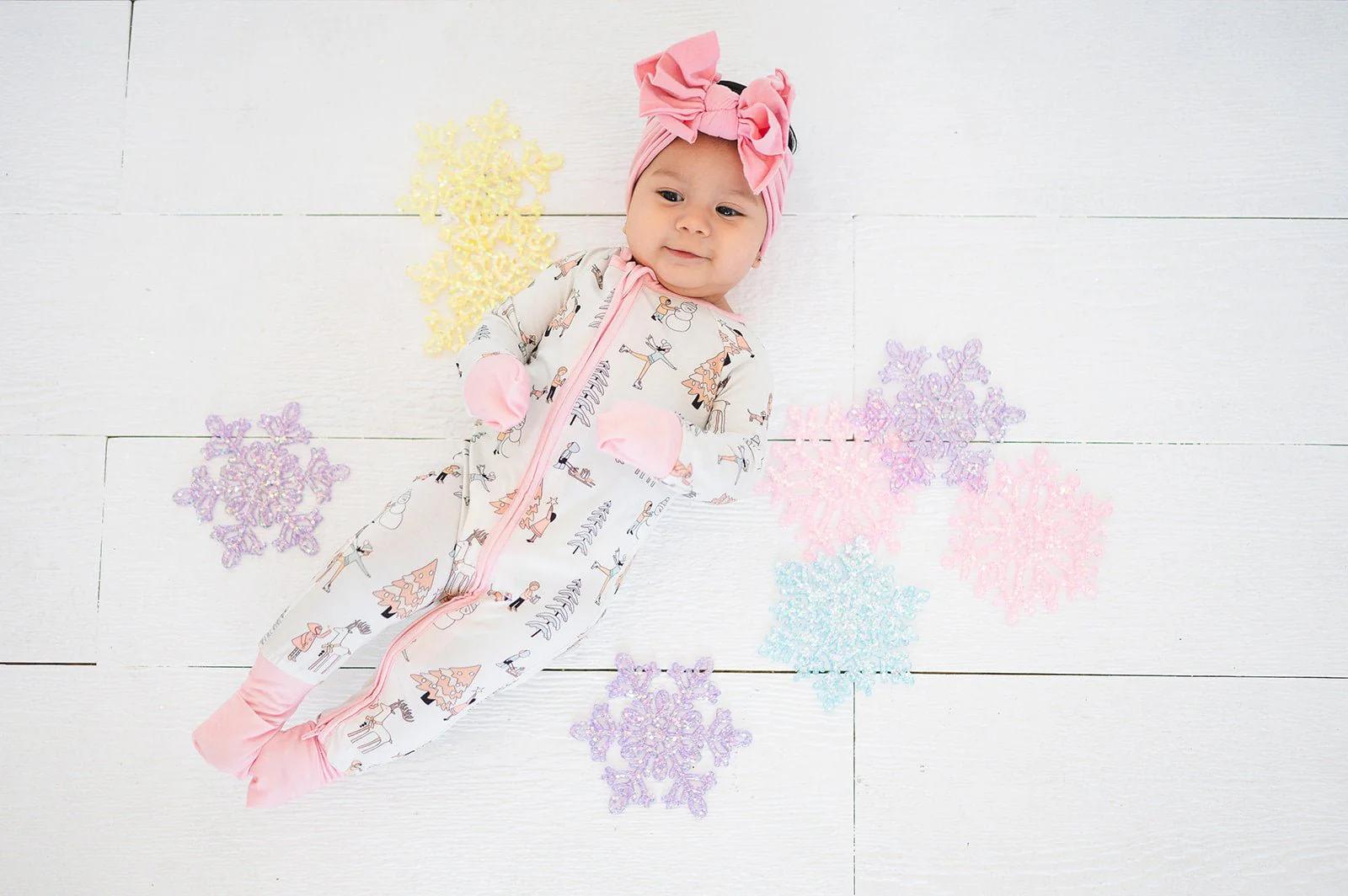 Snow Day Pink (Convertible Zip Footies) - Image 8