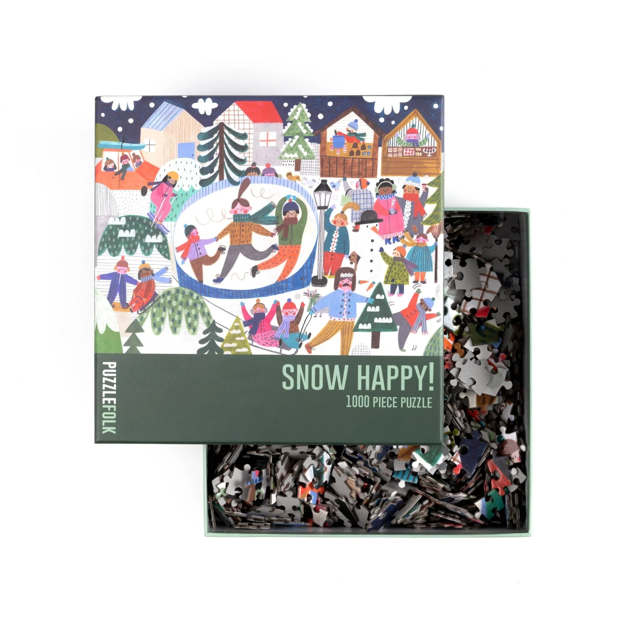 Snow Happy 1000 Piece Jigsaw Puzzle by Puzzlefolk - Image 2