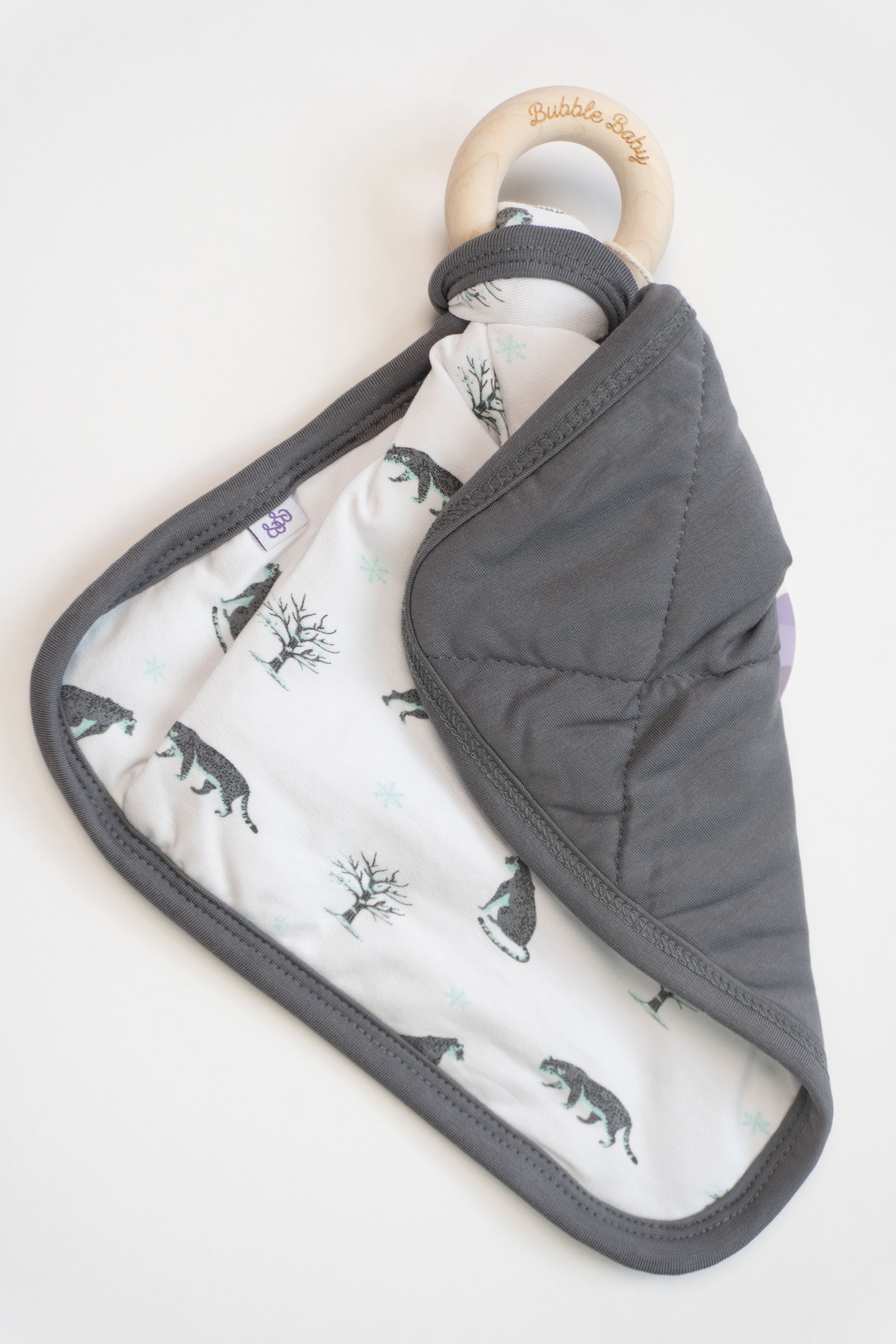 Snow Leopard | Sprig Quilted Lovey - Image 2