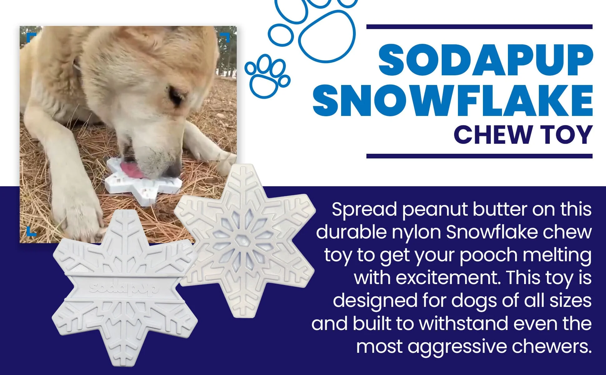 Snowflake Nylon Dog Chew Toy for Aggressive Chewers | USA Made & FDA Compliant - Image 5