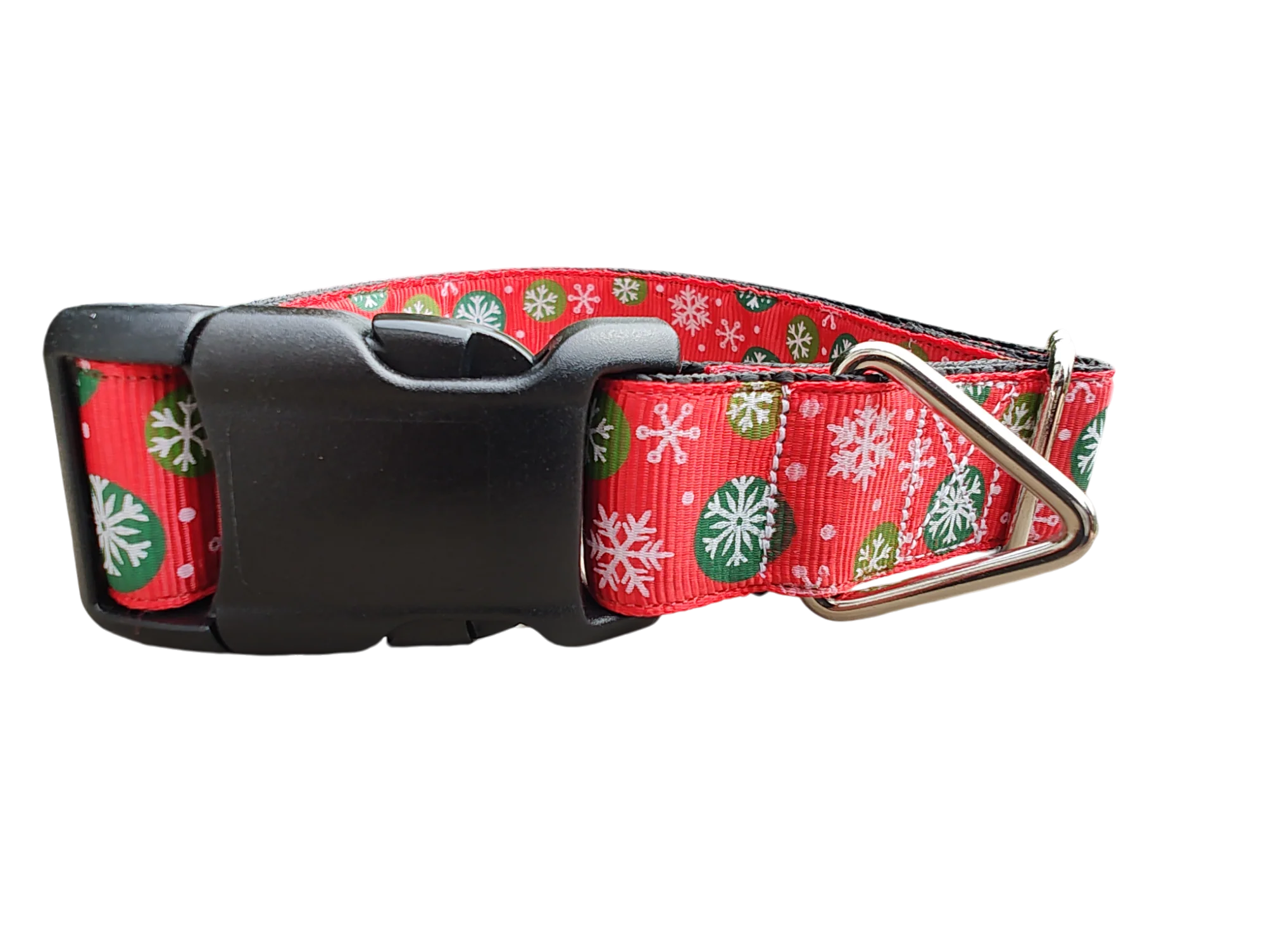 Snowflake Polka Dots Nylon Dog Collar - Image 2
