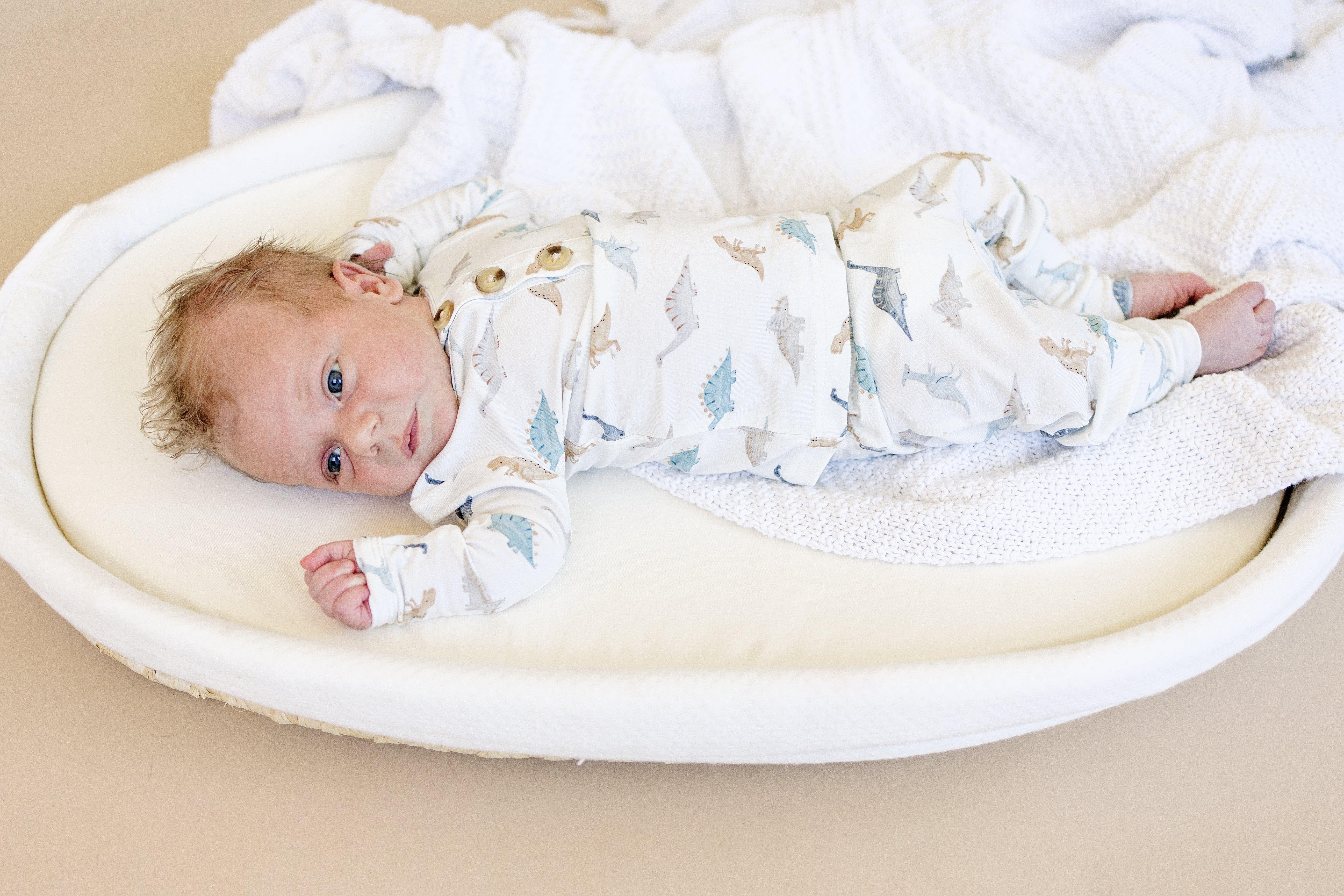 Snugglesaurus 2pc Henley Bamboo Pajamas - Sizes Newborn & Up! - Image 11