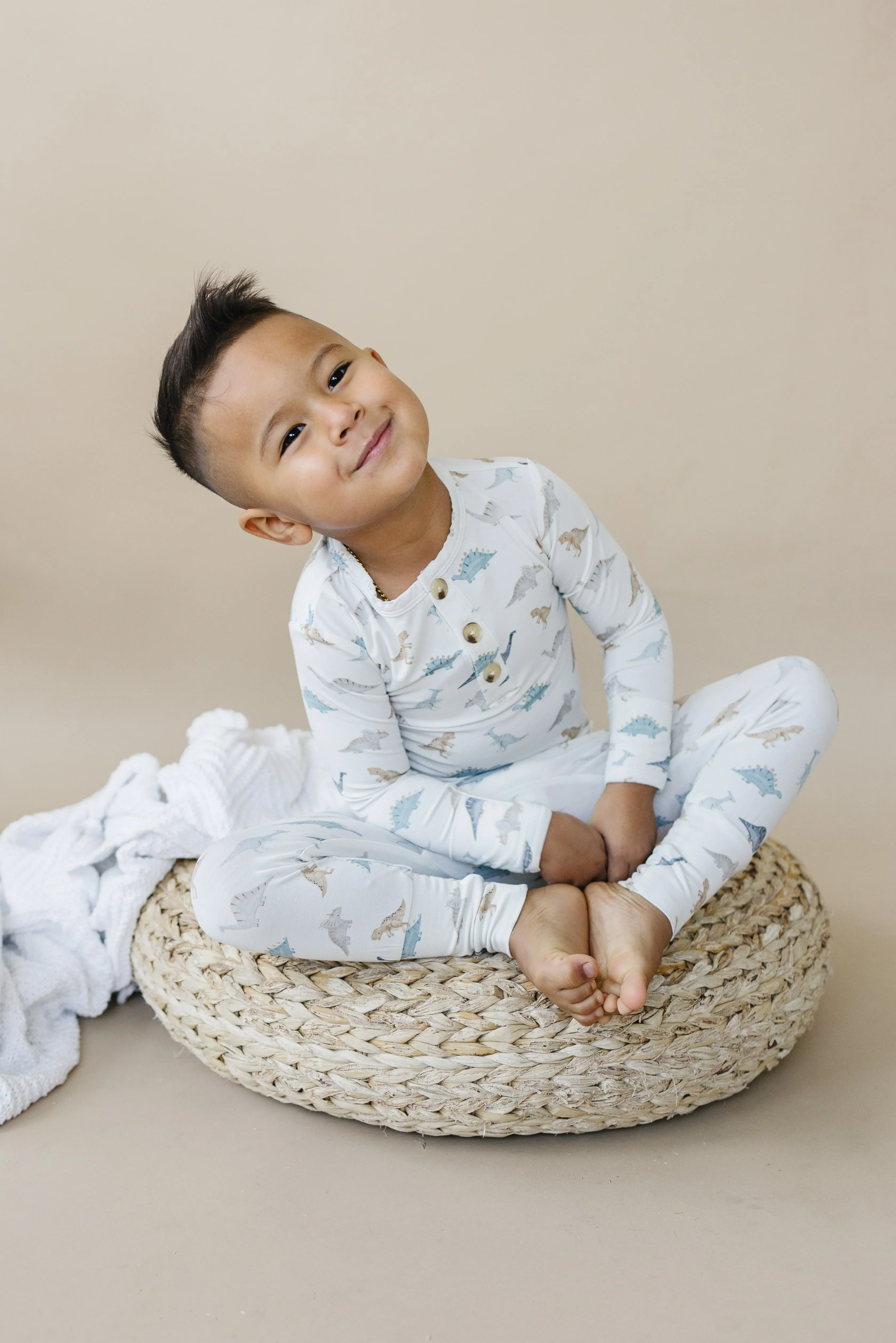 Snugglesaurus 2pc Henley Bamboo Pajamas - Sizes Newborn & Up! - Image 12