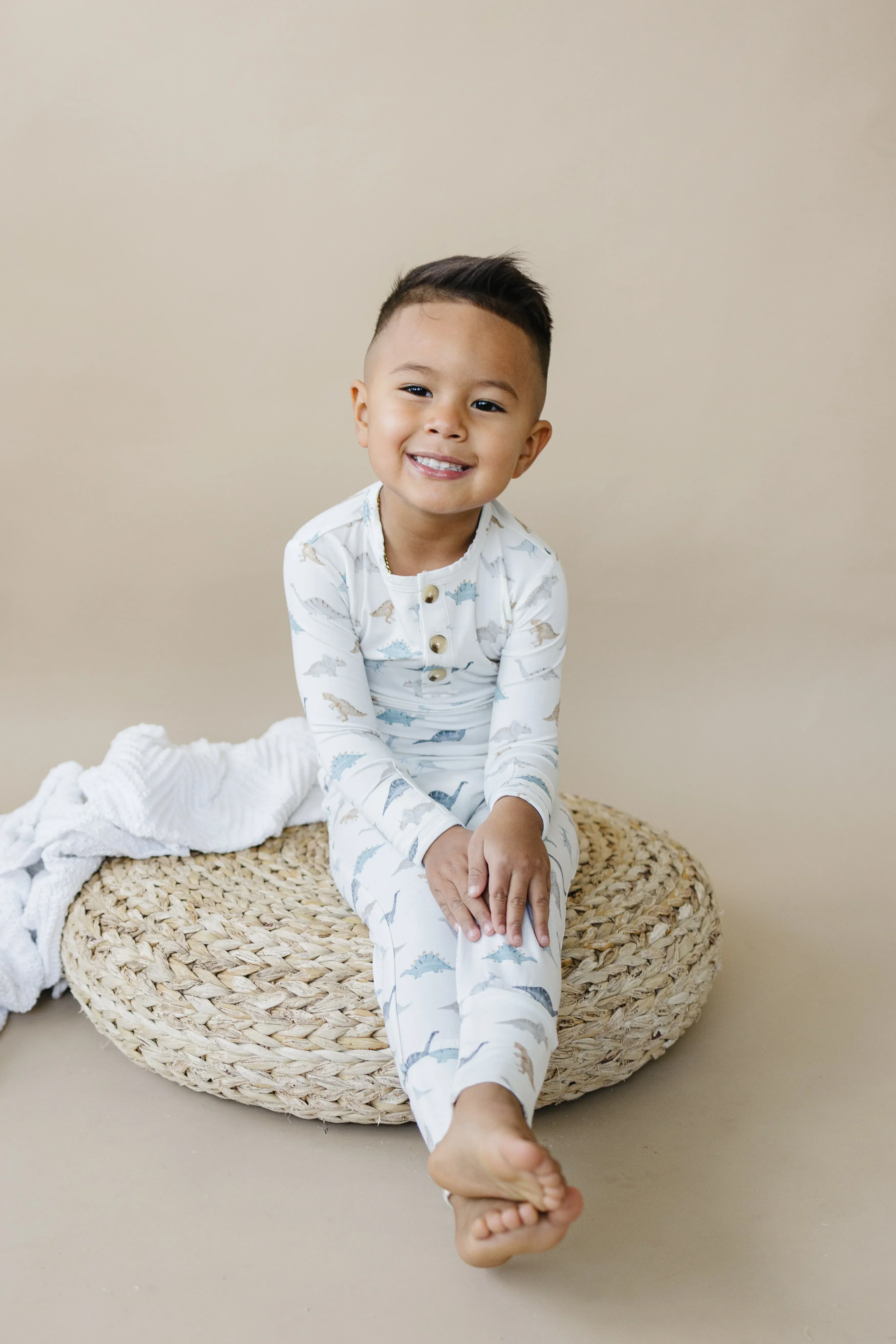 Snugglesaurus 2pc Henley Bamboo Pajamas - Sizes Newborn & Up! - Image 13