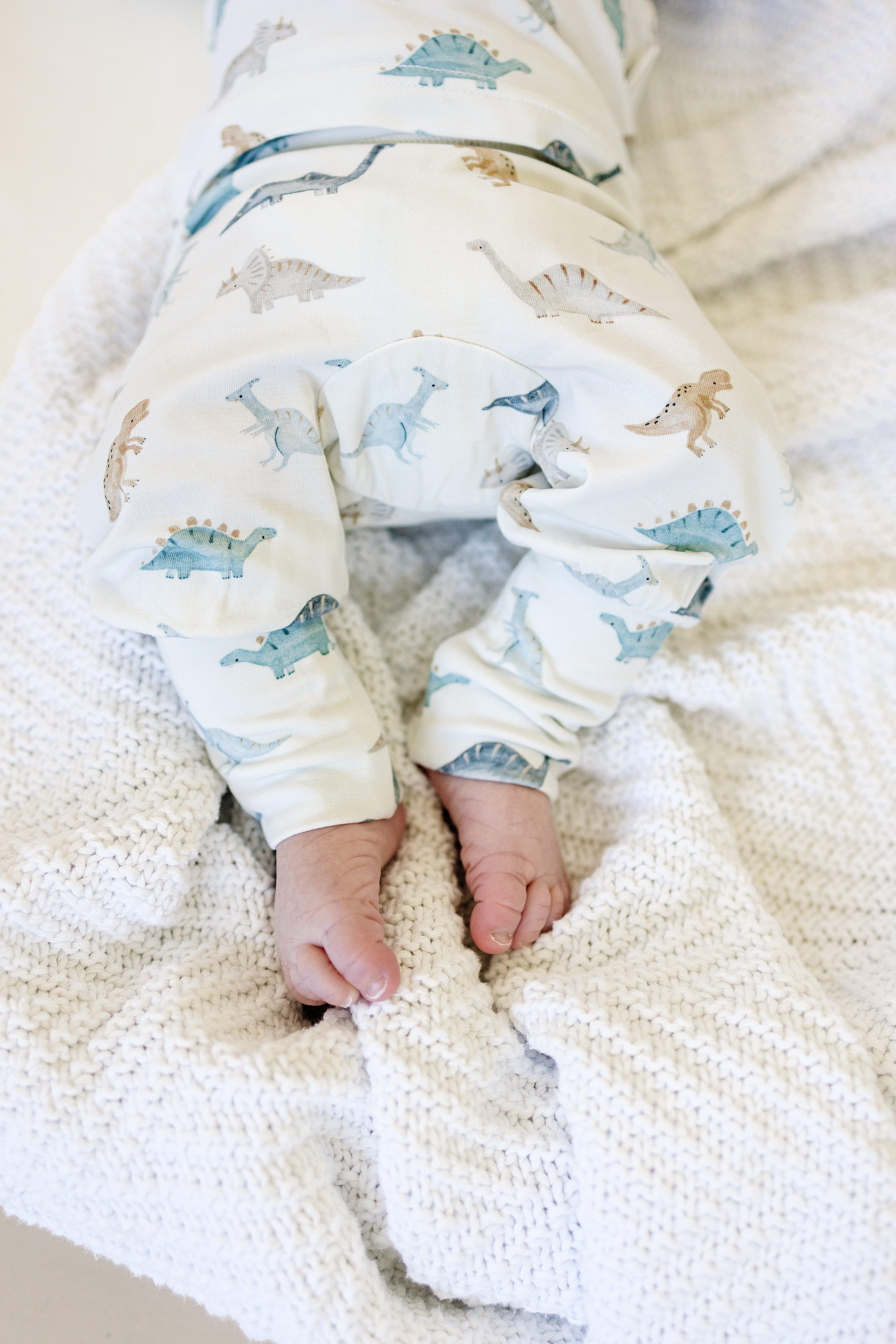 Snugglesaurus 2pc Henley Bamboo Pajamas - Sizes Newborn & Up! - Image 6