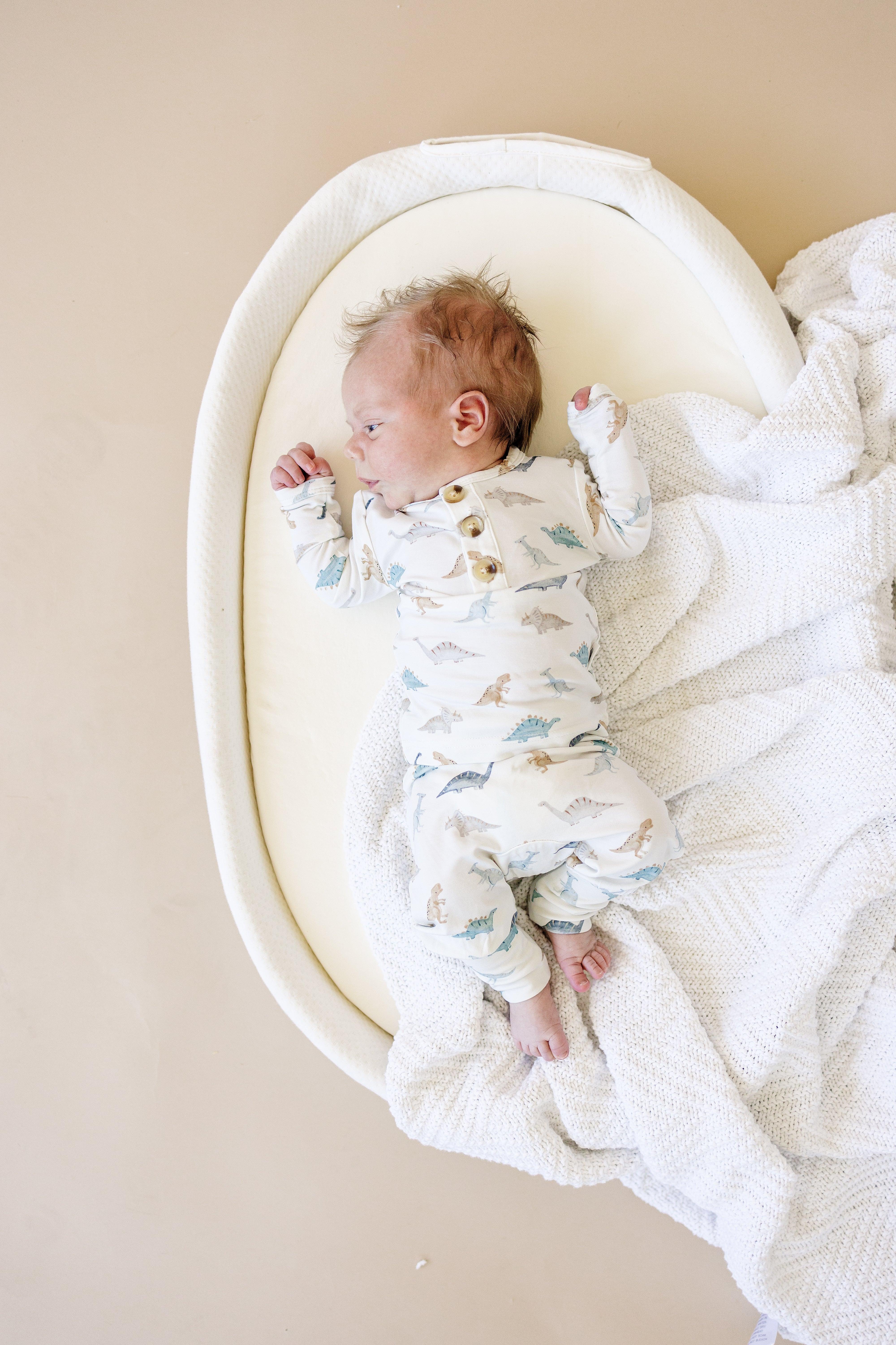 Snugglesaurus 2pc Henley Bamboo Pajamas - Sizes Newborn & Up! - Image 8