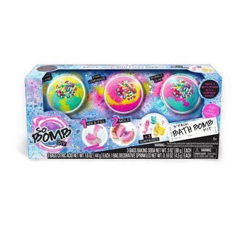 So Bomb DIY - Bath Bomb 3 Pack - Sunny Island/Pink Lemonade/Bubble Gum - Image 3