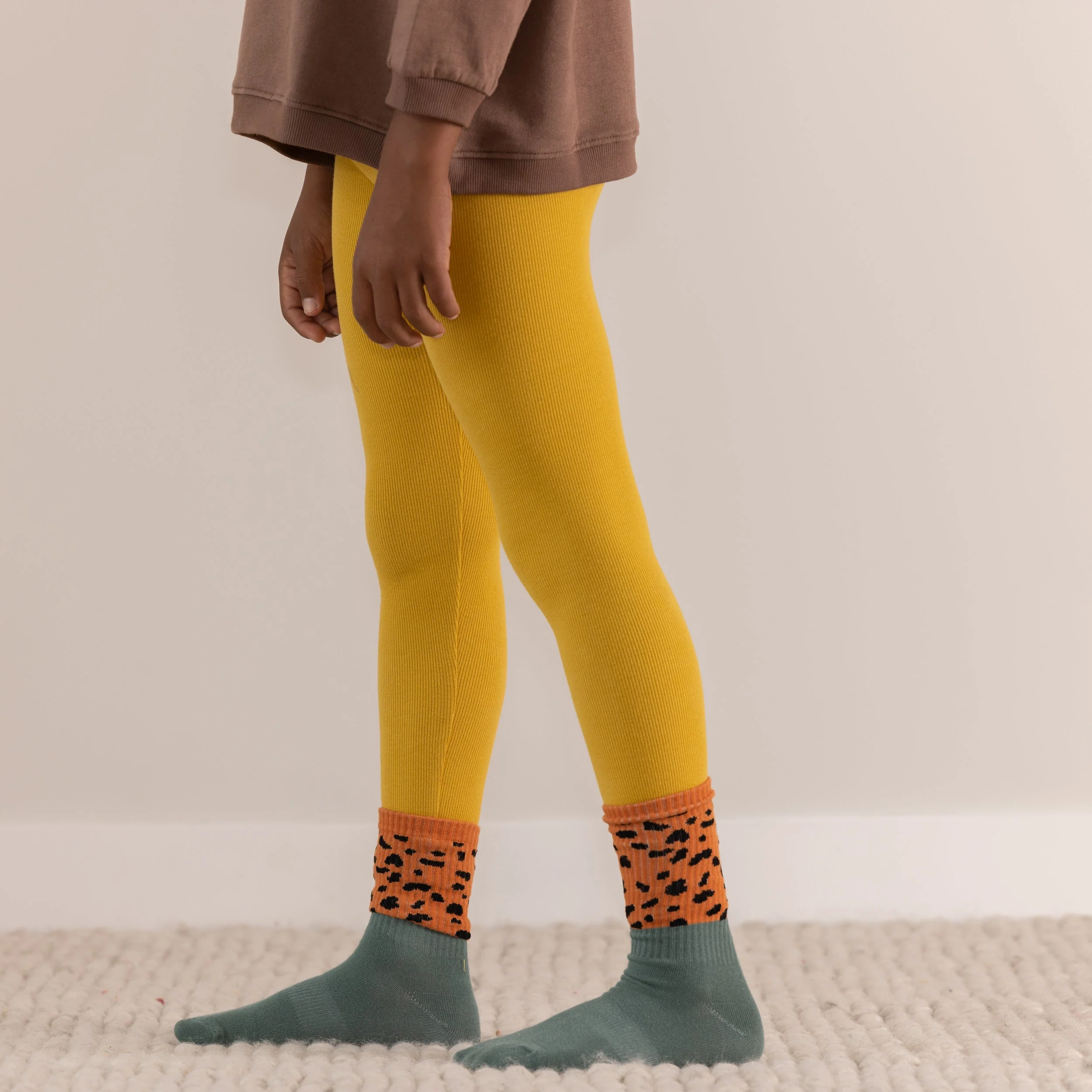 Socks - Cheetah/Bottle Green - Image 3