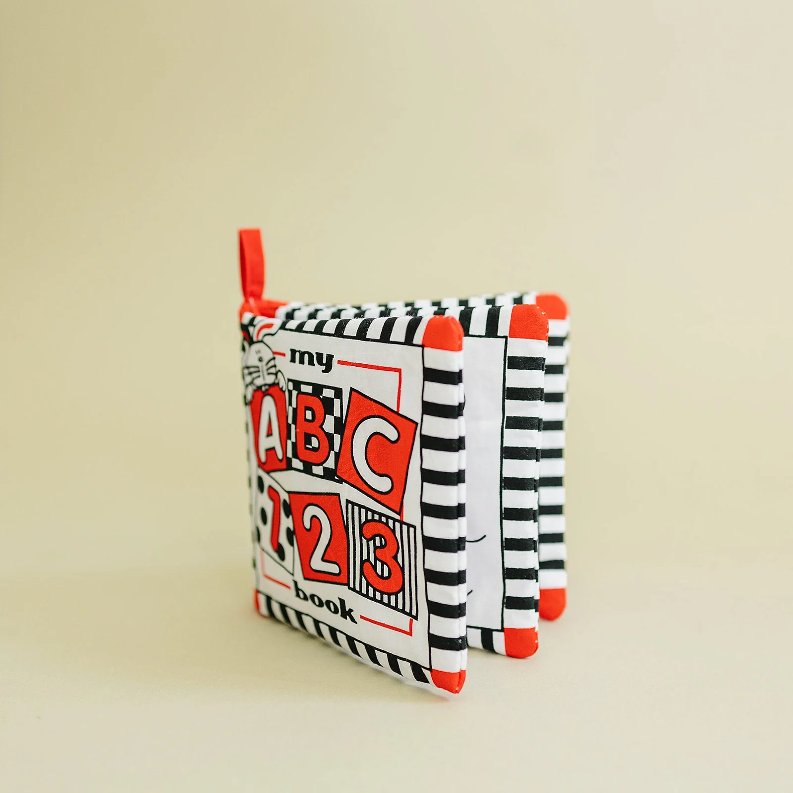 Soft Cloth Book of ABCs in High Contrast Black White Red - Image 4