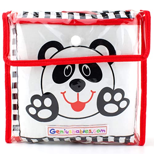 Soft Cloth Book of Animals and Cars in High Contrast Black White Red - Image 6