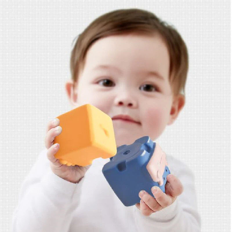 Soft Plastic Building Blocks For Infants And Young Children Early Education Digital Cognitive Animal Relief Matching Toys - Image 3
