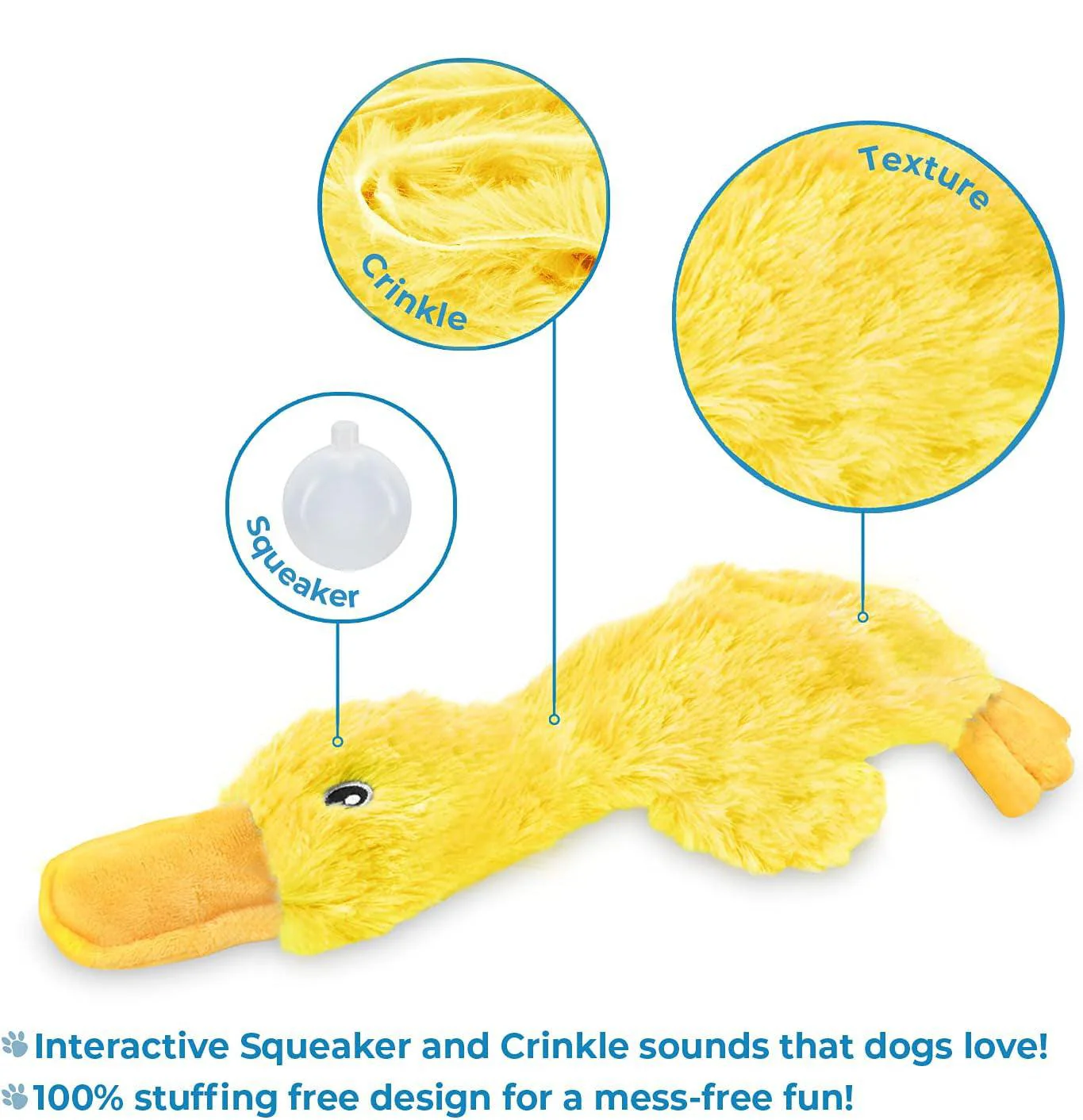Soft Squeaker Duck Dog Chew Toy - Image 3