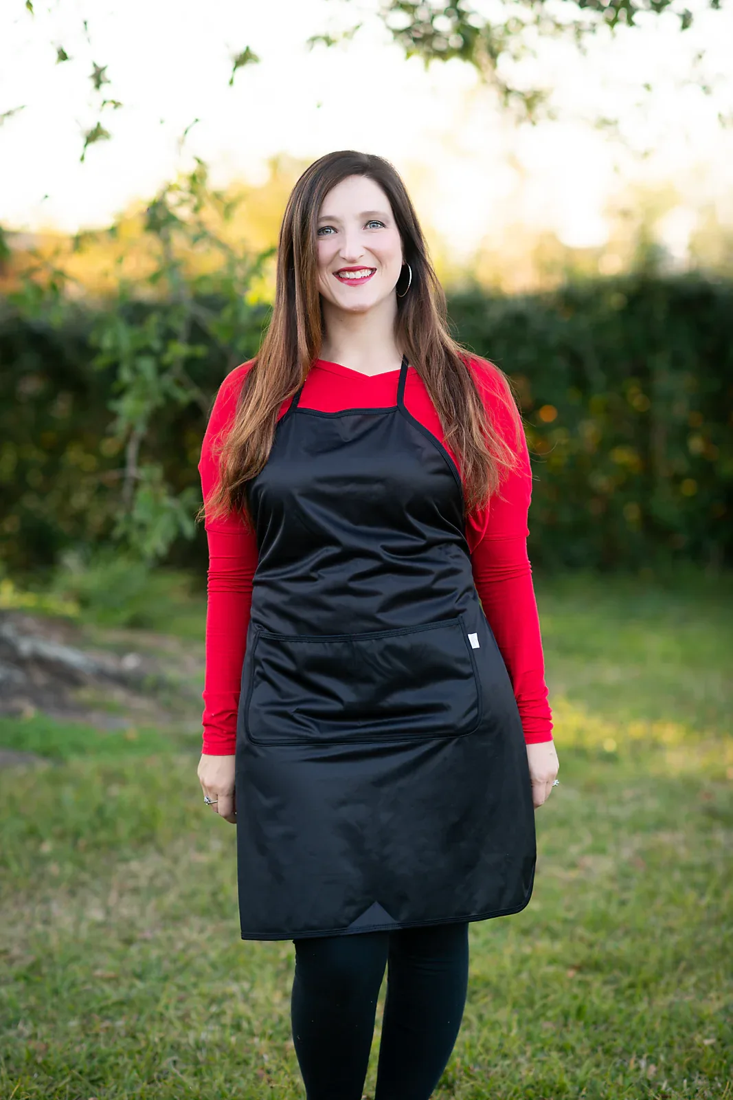 Solid Black Minimalist Apron - fits sizes youth small through adult 2XL - Image 13