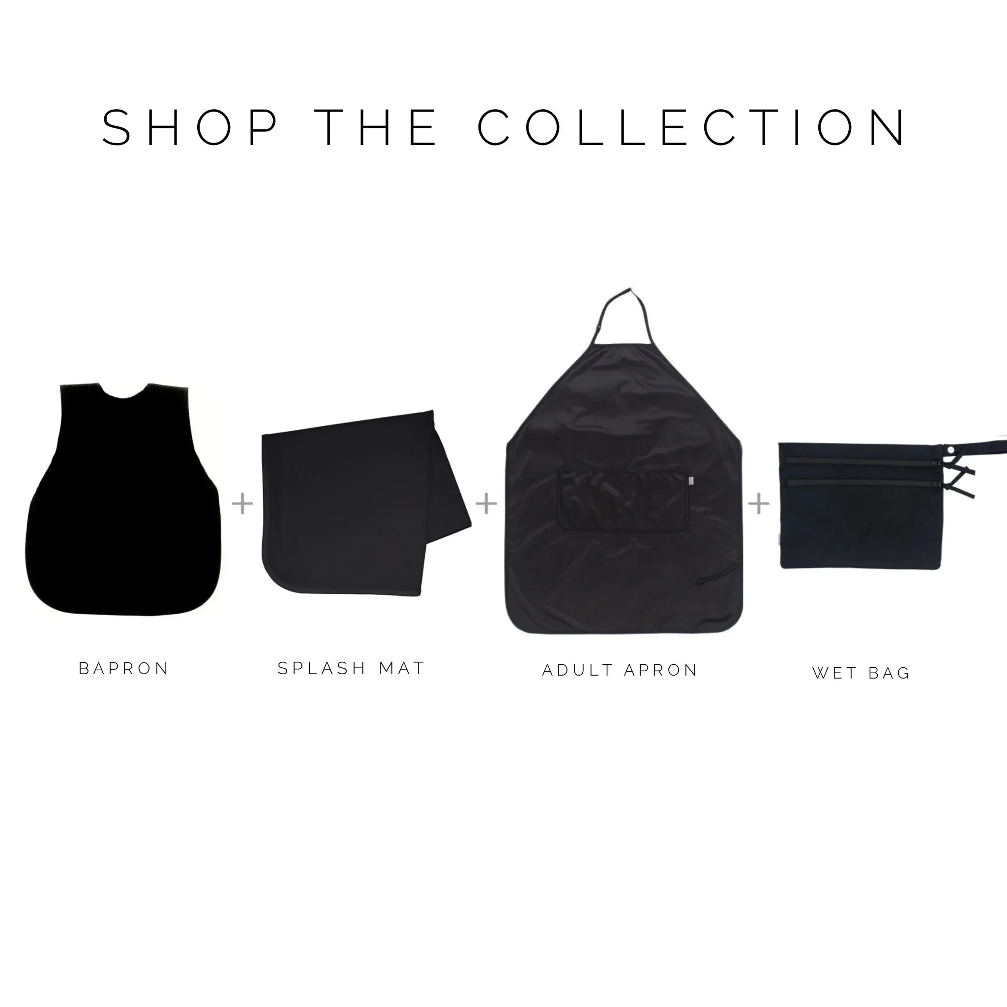 Solid Black Minimalist Apron - fits sizes youth small through adult 2XL - Image 3