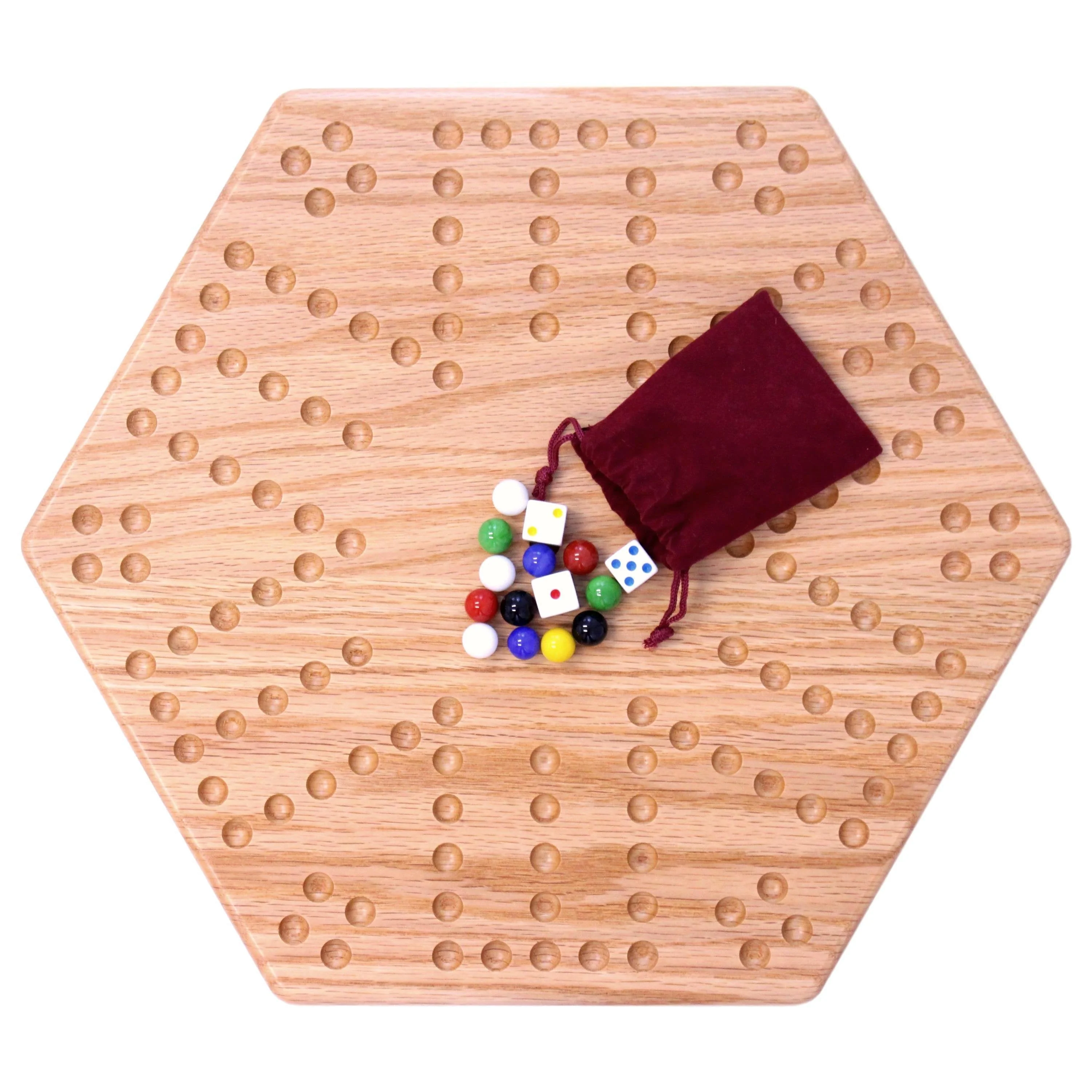 Solid Oak 16" Wide Aggravation Game Board, Unpainted Holes, Double-sided - Image 6