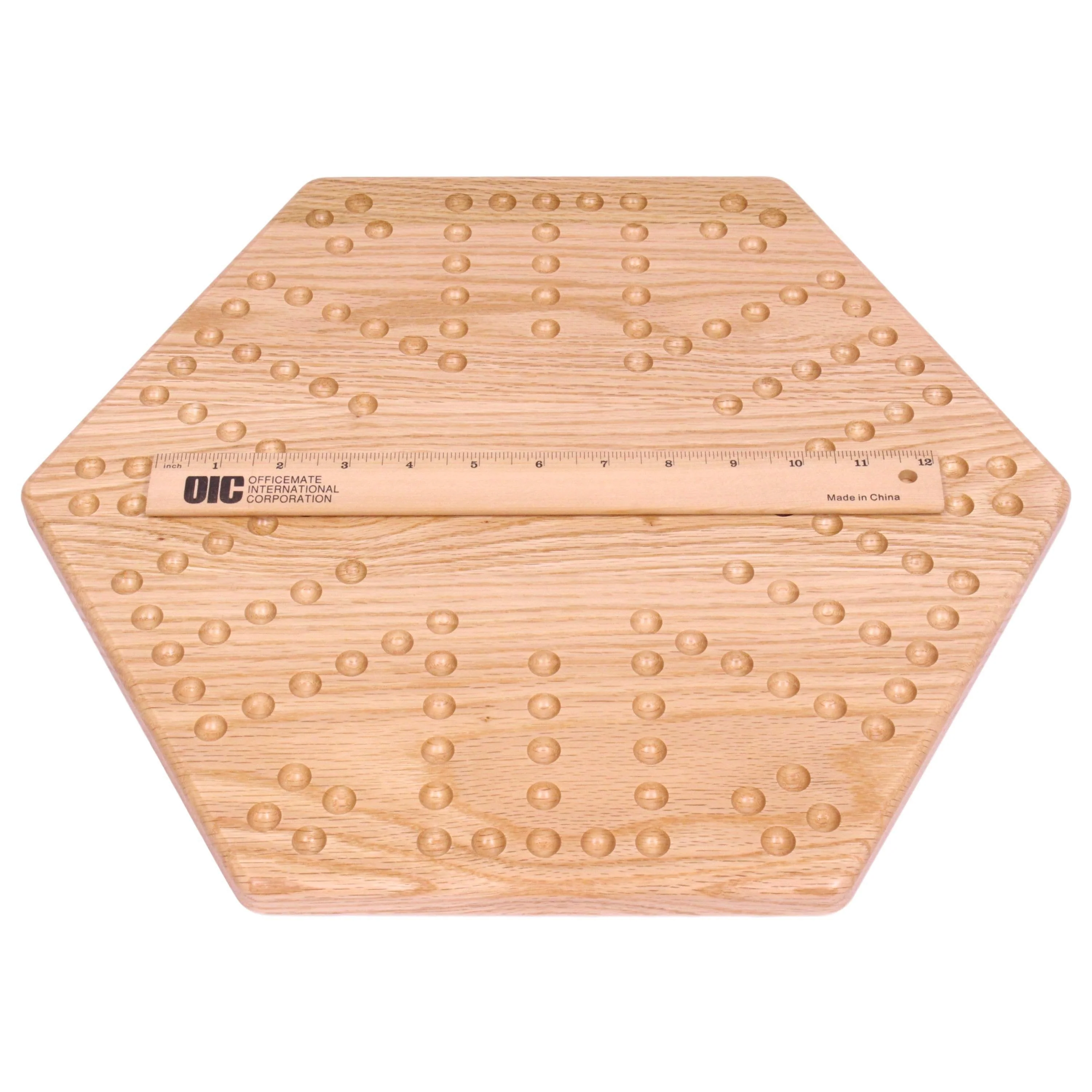 Solid Oak 16" Wide Aggravation Game Board, Unpainted Holes, Double-sided - Image 7