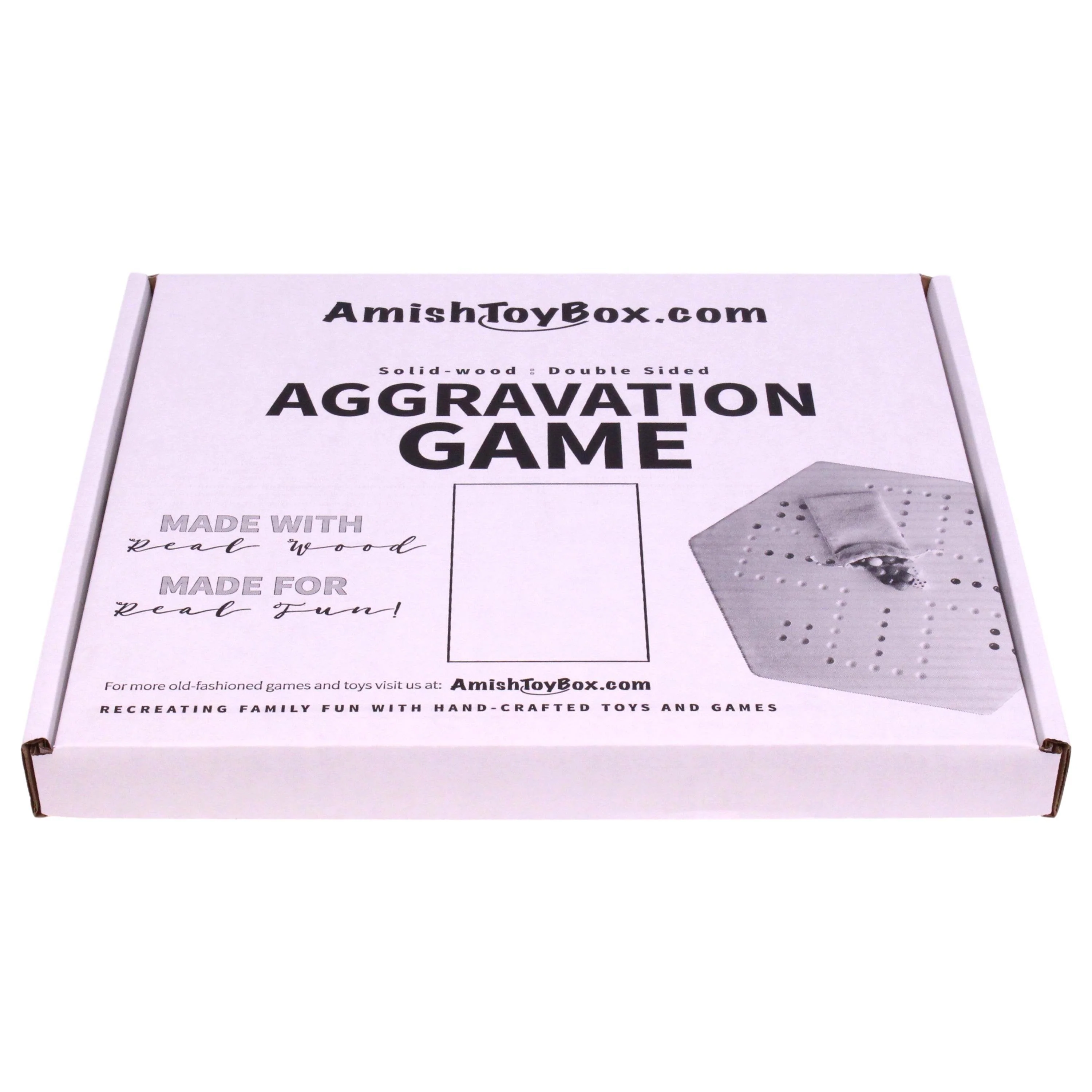 Solid Oak 16" Wide Aggravation Game Board, Unpainted Holes, Double-sided - Image 9