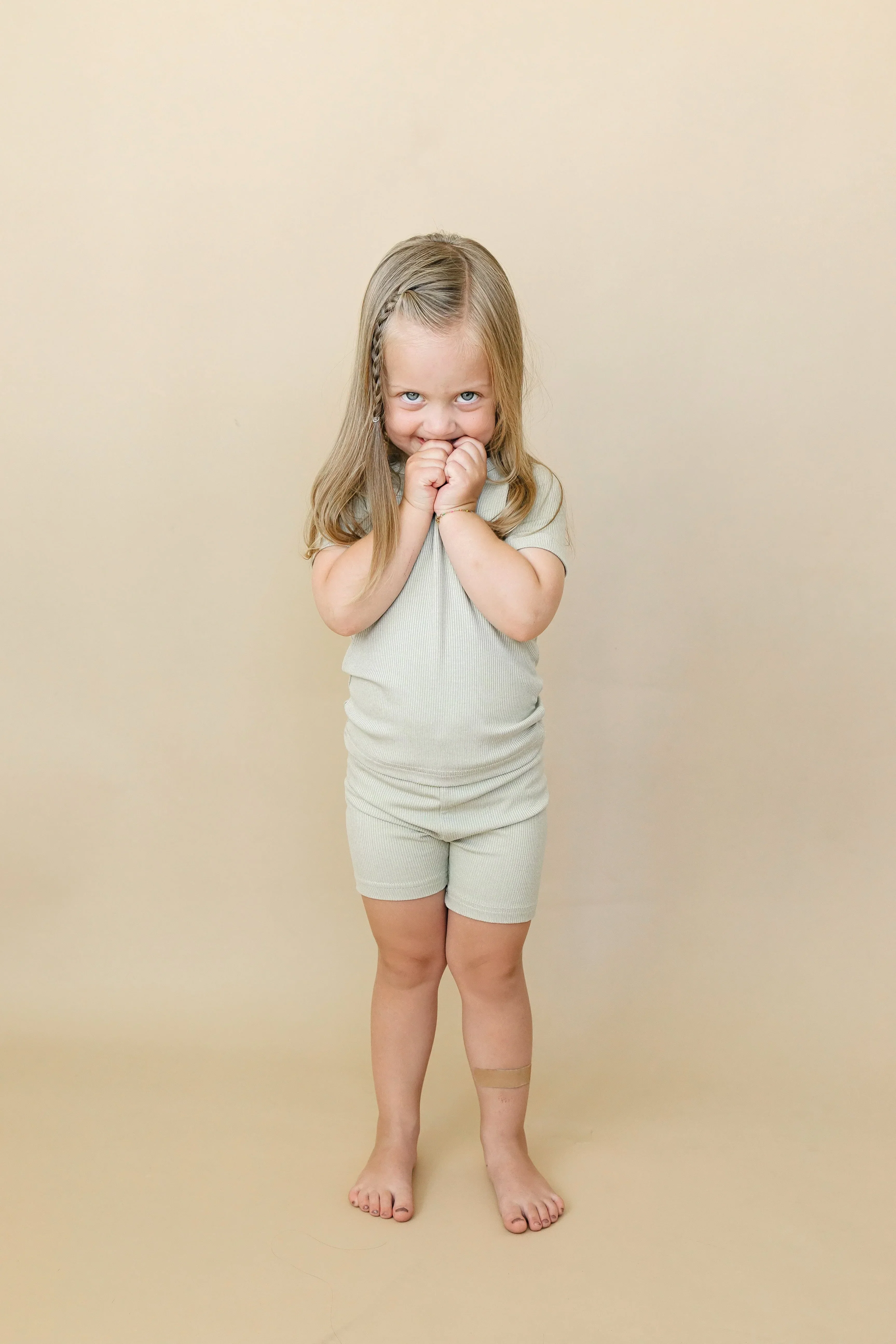 Solid Ribbed Bamboo 2pc Pajamas - more colors - Image 15