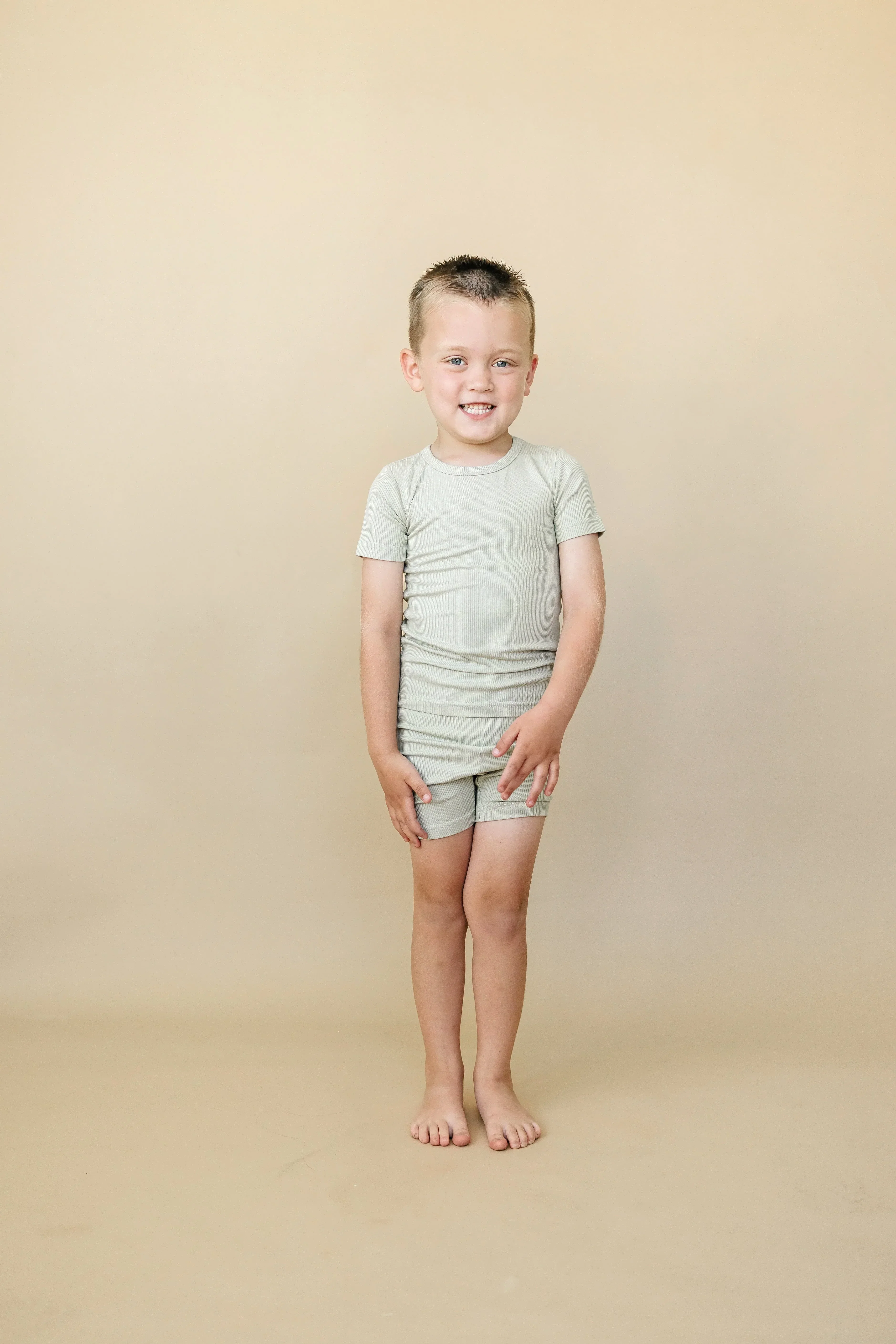 Solid Ribbed Bamboo 2pc Pajamas - more colors - Image 17