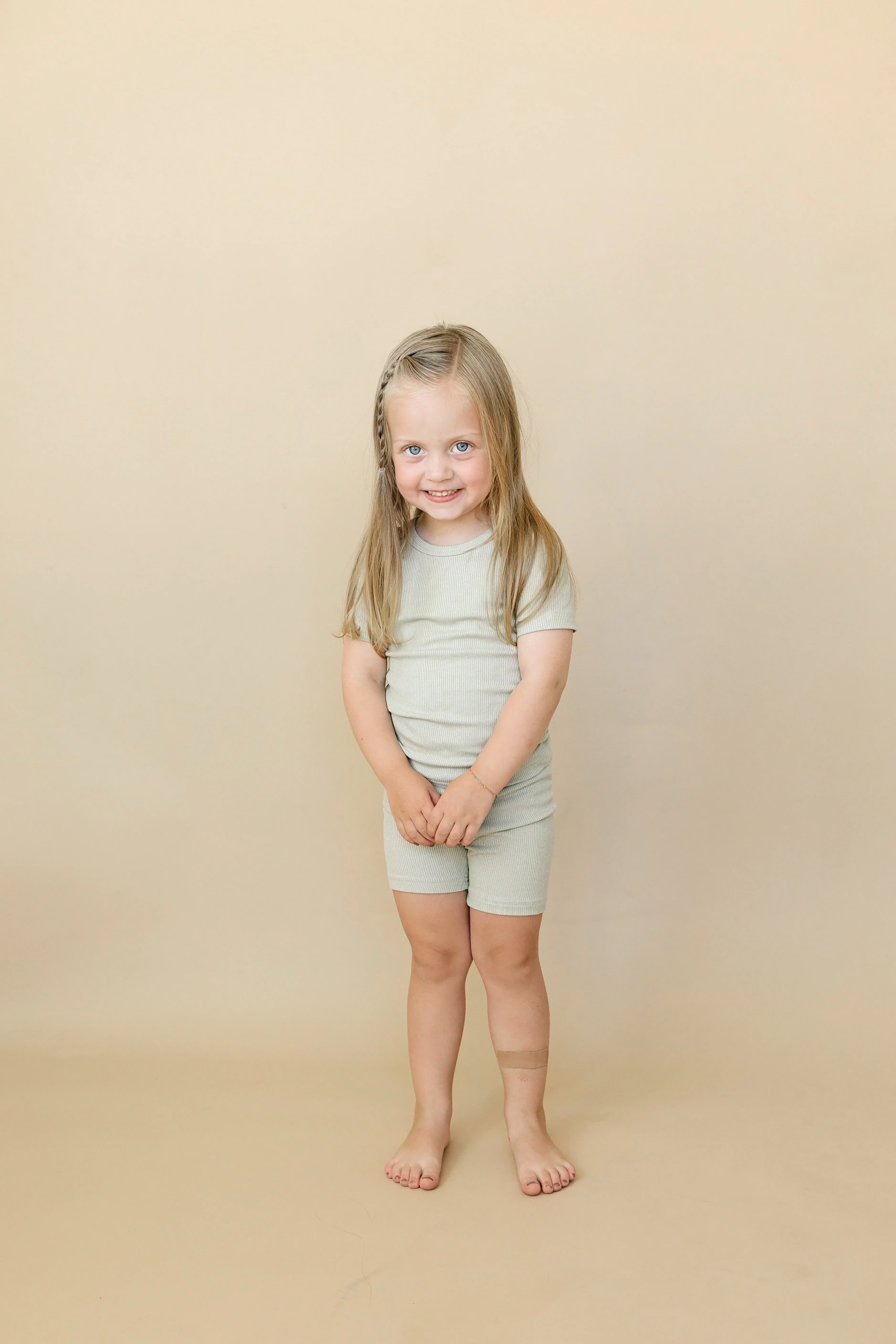 Solid Ribbed Bamboo 2pc Pajamas - more colors - Image 3
