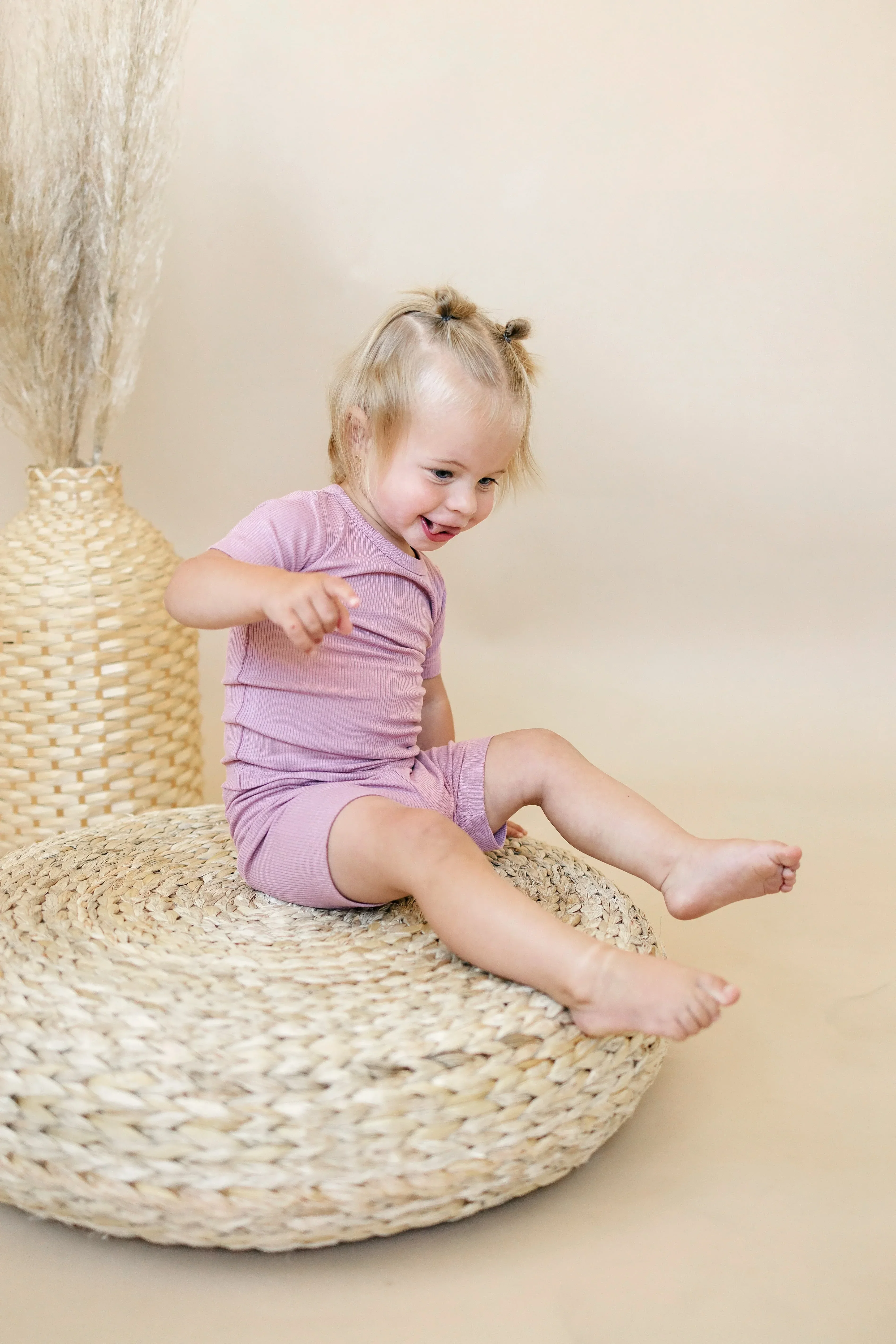 Solid Ribbed Bamboo 2pc Pajamas - more colors - Image 4