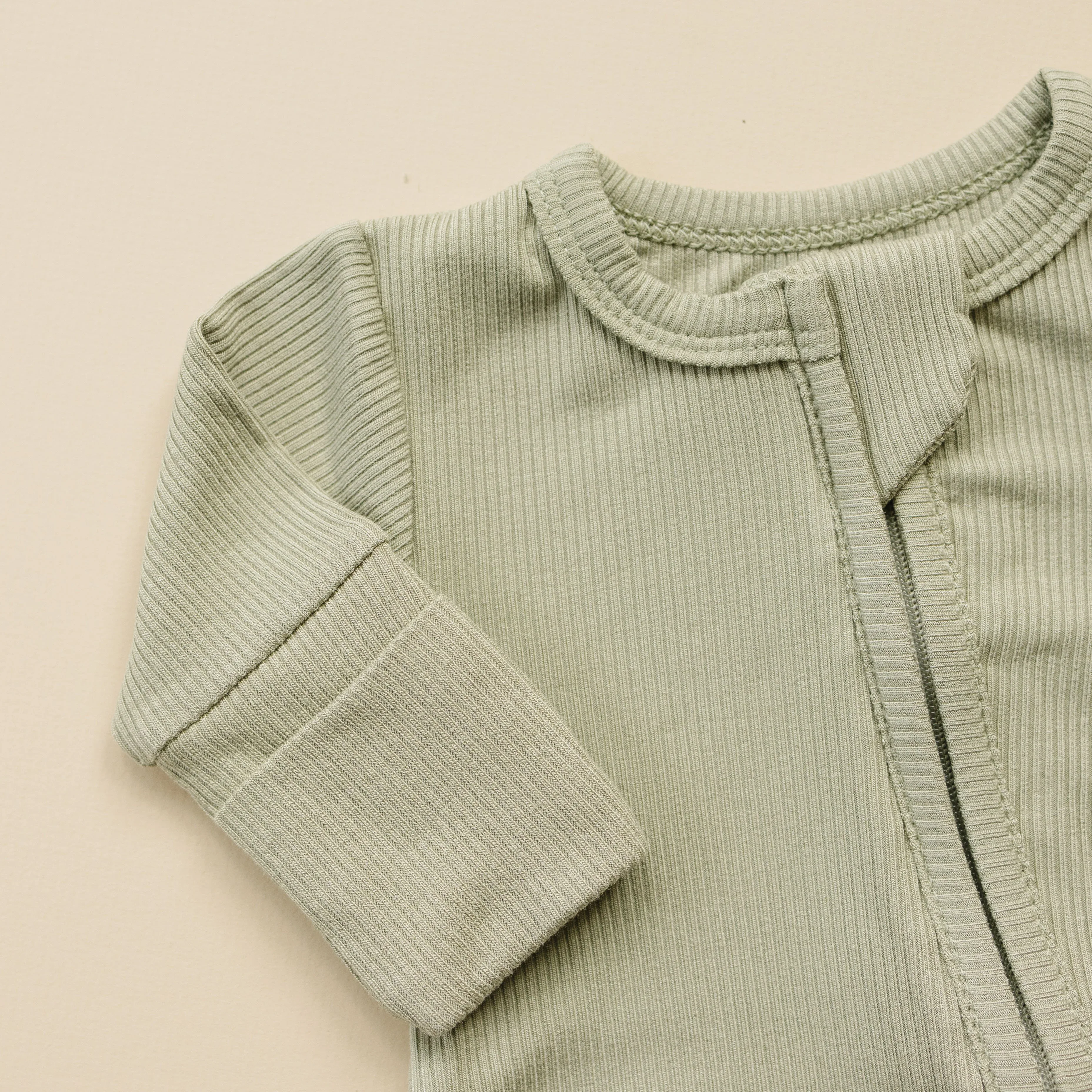 Solid Ribbed Bamboo Zippy Romper - more colors - Image 12