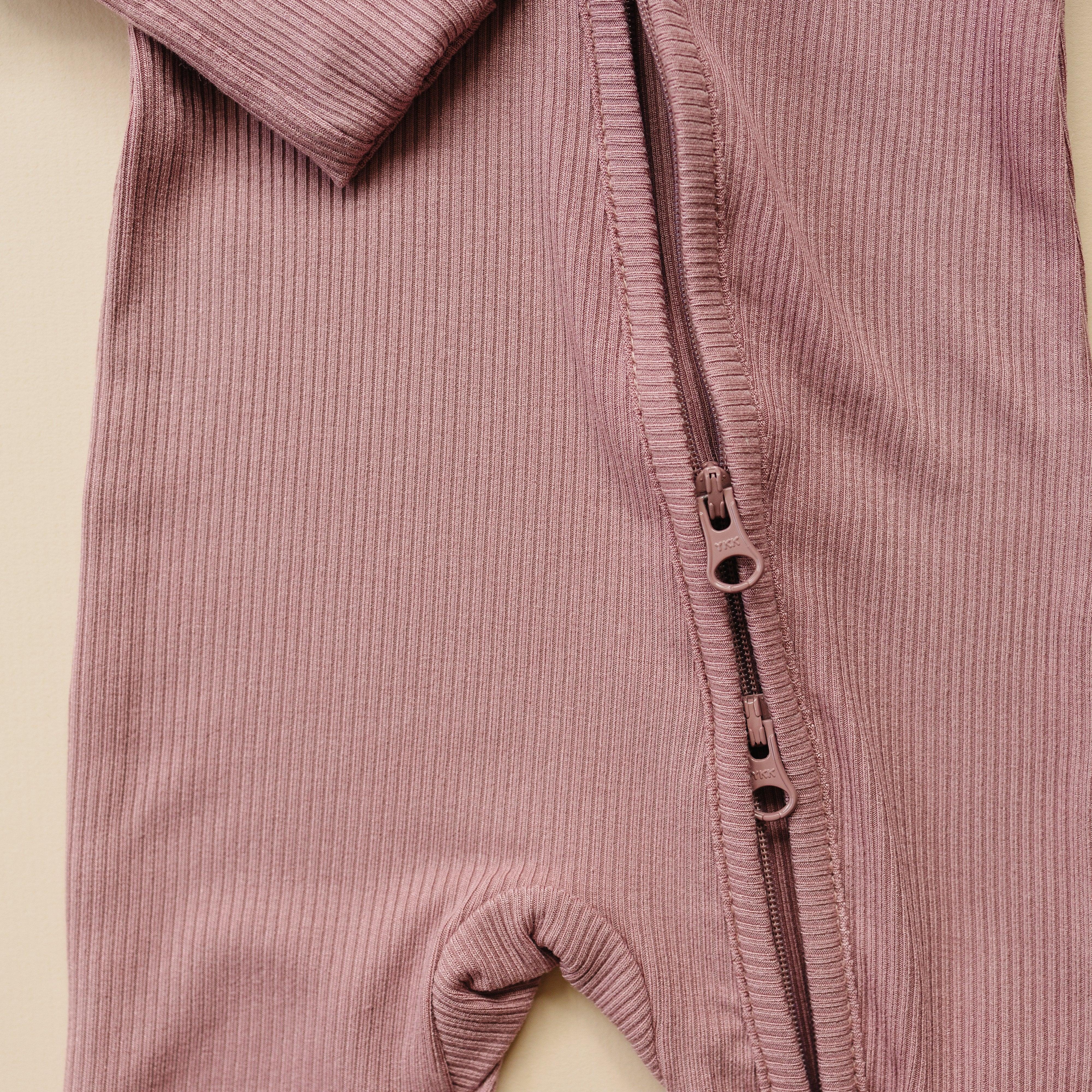Solid Ribbed Bamboo Zippy Romper - more colors - Image 14