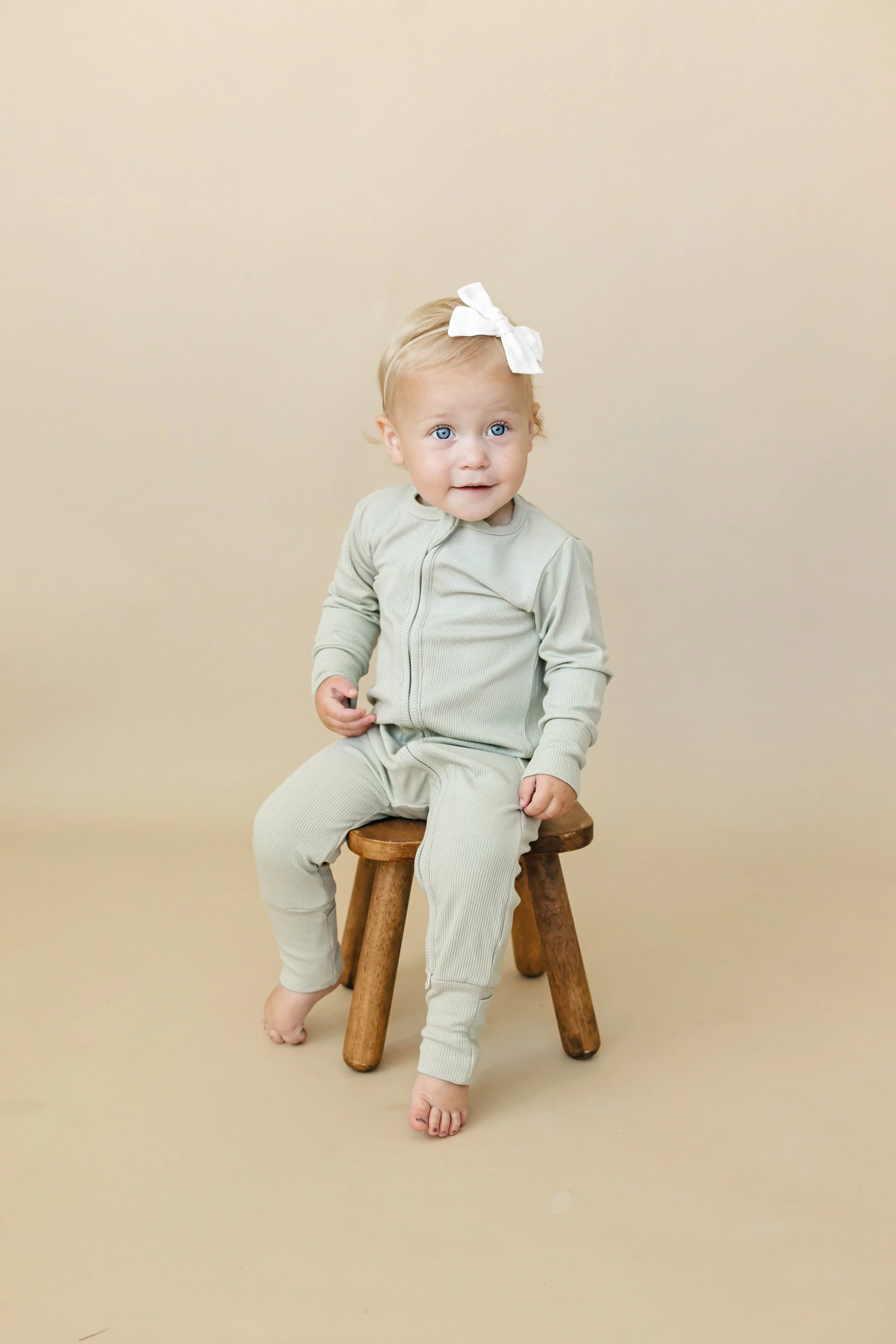 Solid Ribbed Bamboo Zippy Romper - more colors - Image 4