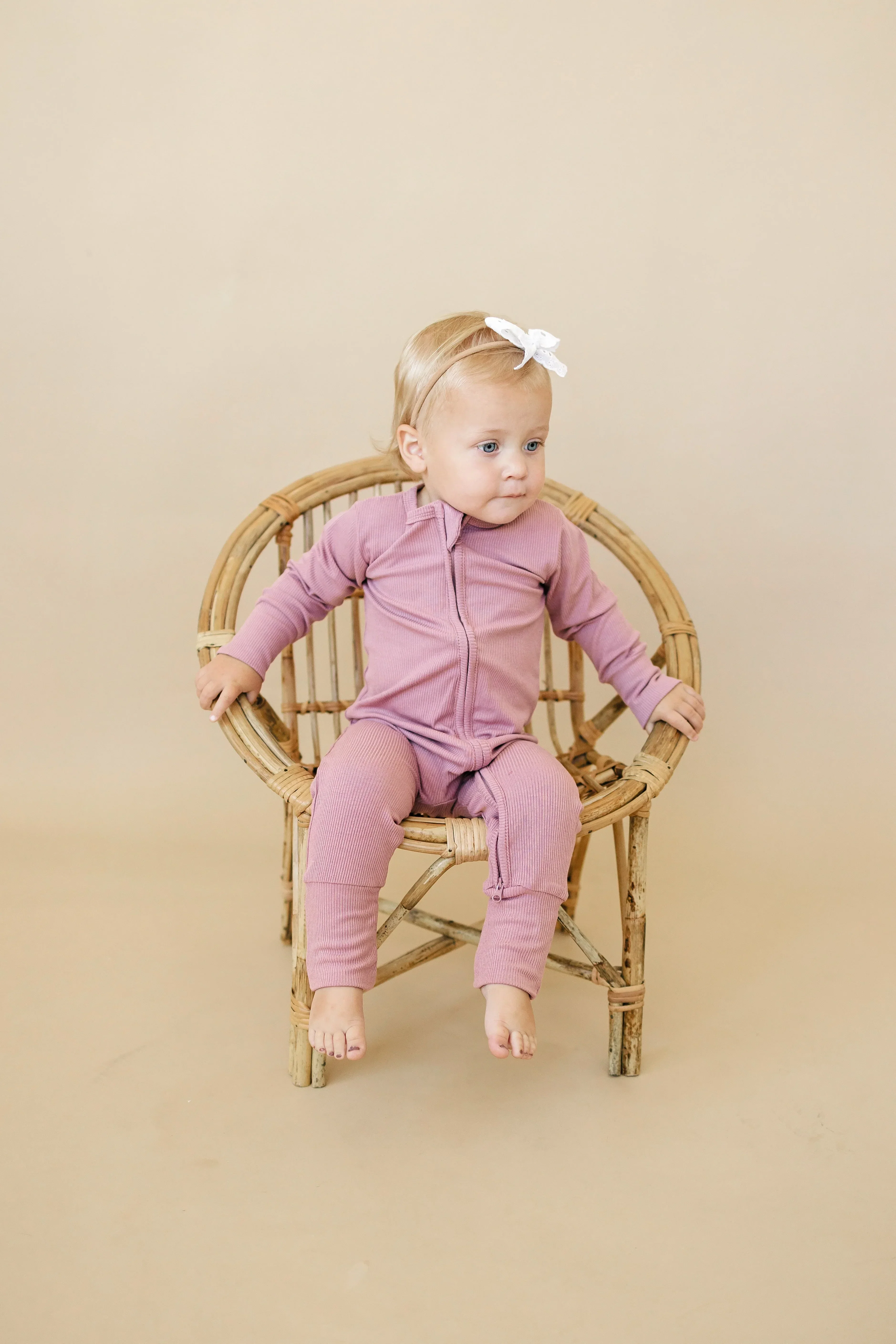 Solid Ribbed Bamboo Zippy Romper - more colors - Image 6