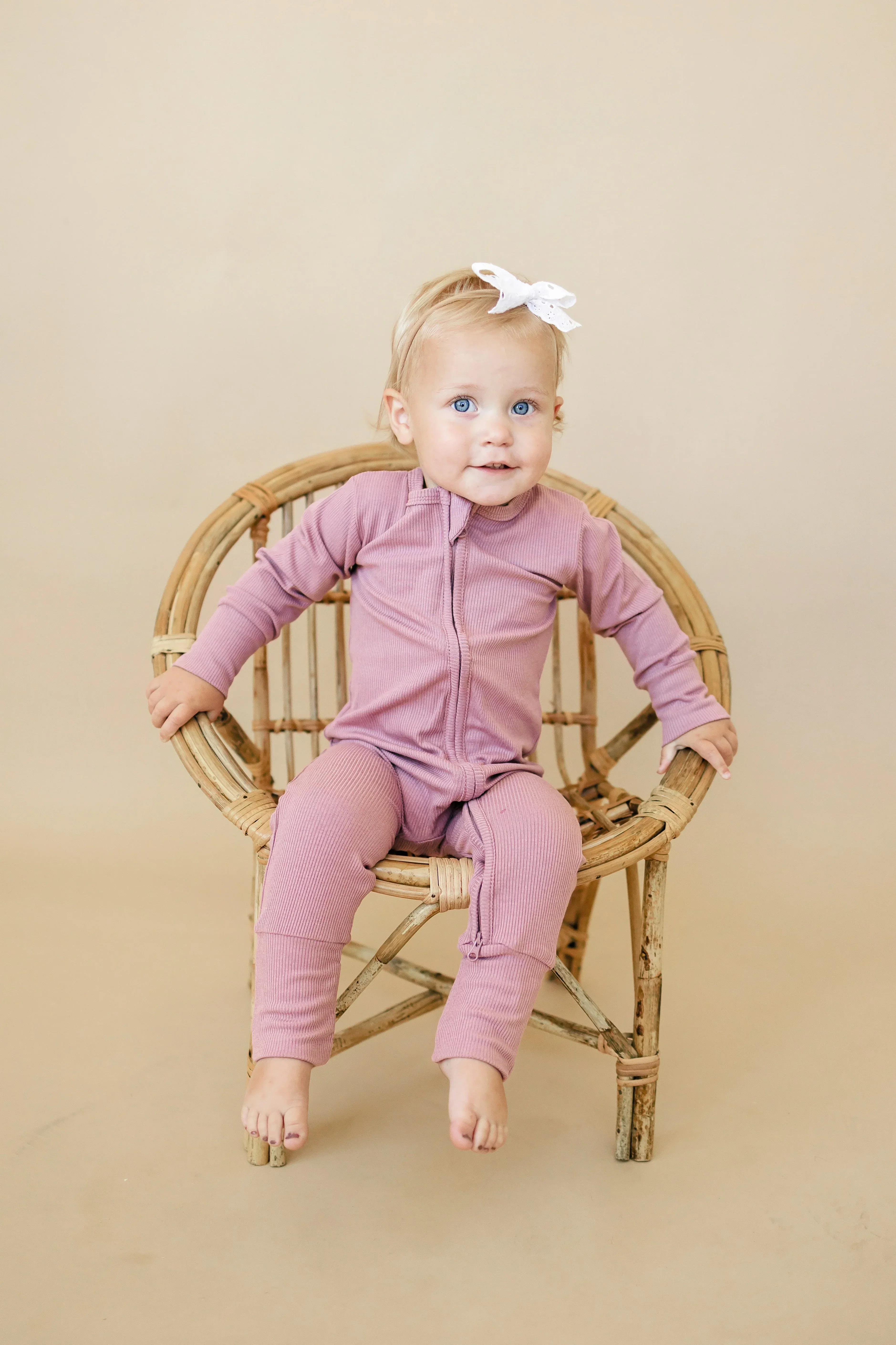 Solid Ribbed Bamboo Zippy Romper - more colors - Image 7