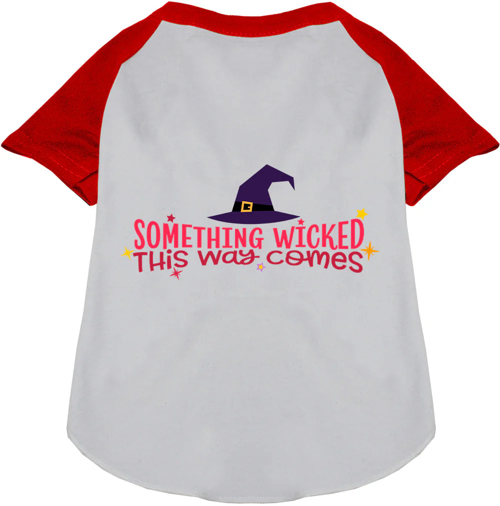 Something Wicked This Way Comes Pet Raglan Shirt - Image 7