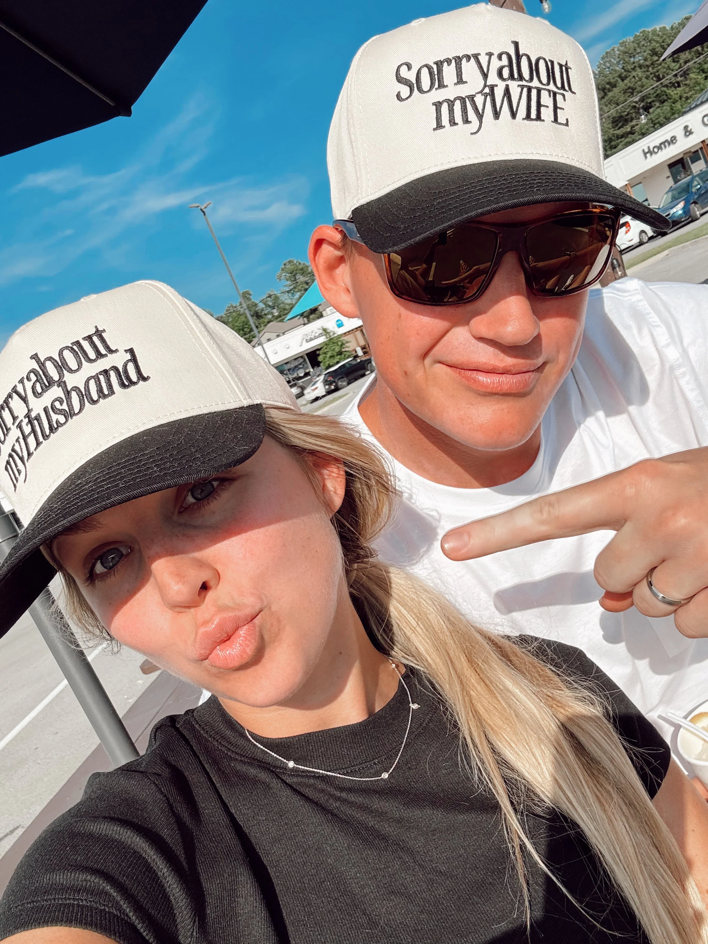 Sorry about my Husband / Wife Vintage Trucker Hat - Image 13