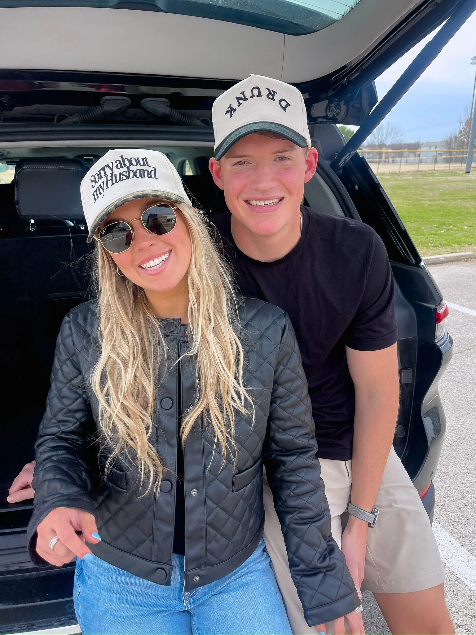 Sorry about my Husband / Wife Vintage Trucker Hat - Image 15