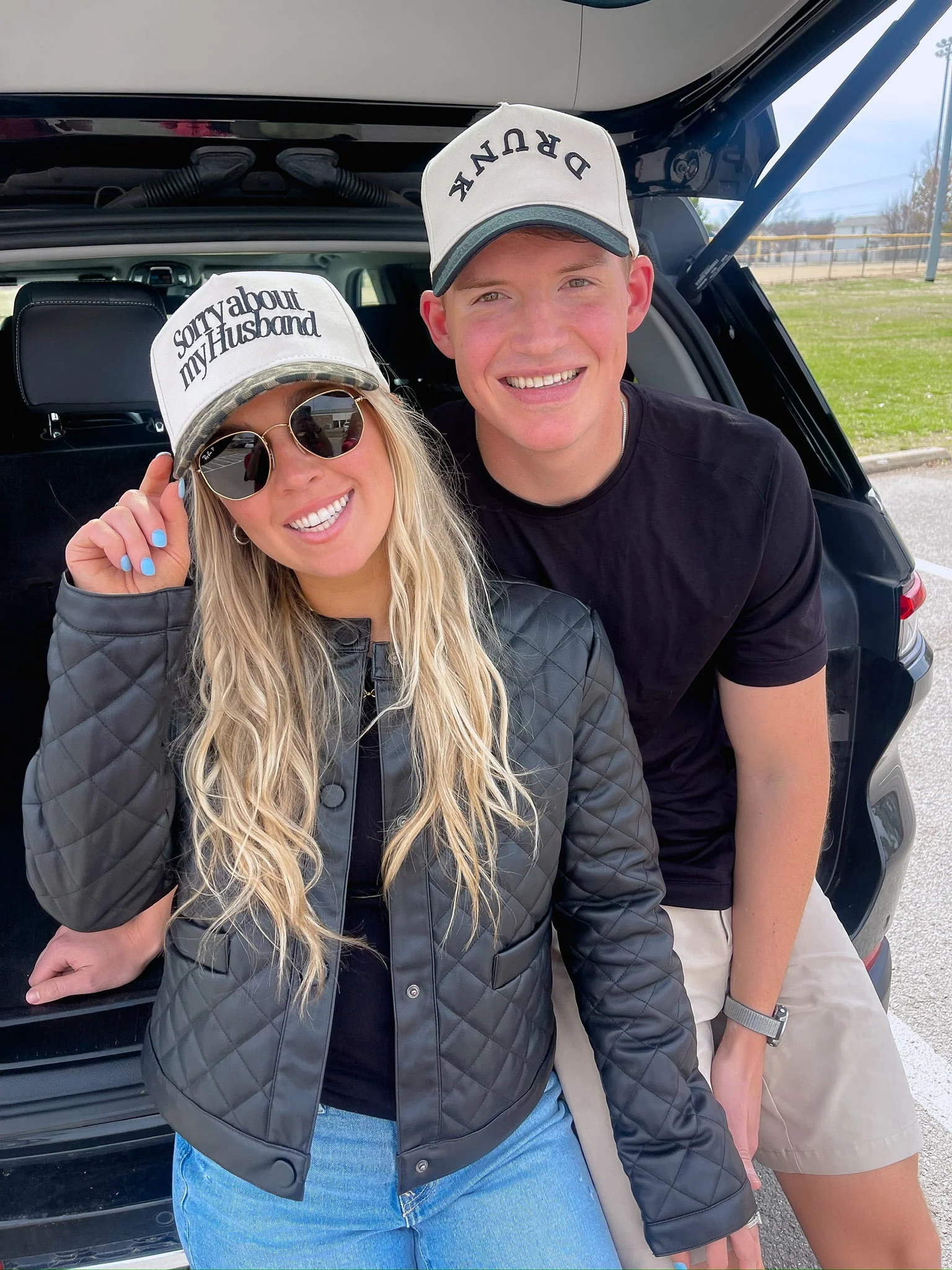 Sorry about my Husband / Wife Vintage Trucker Hat - Image 16