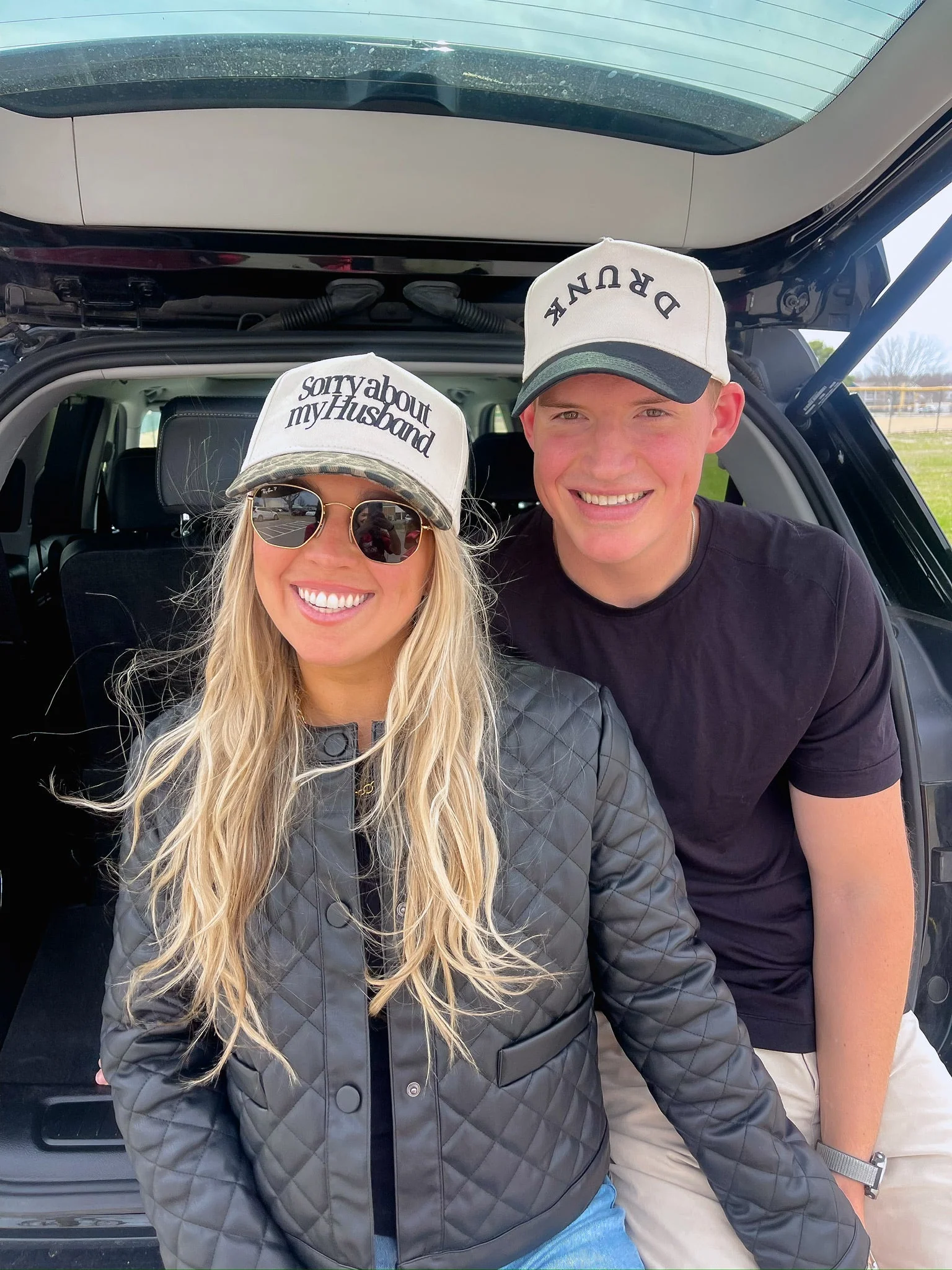 Sorry about my Husband / Wife Vintage Trucker Hat - Image 17