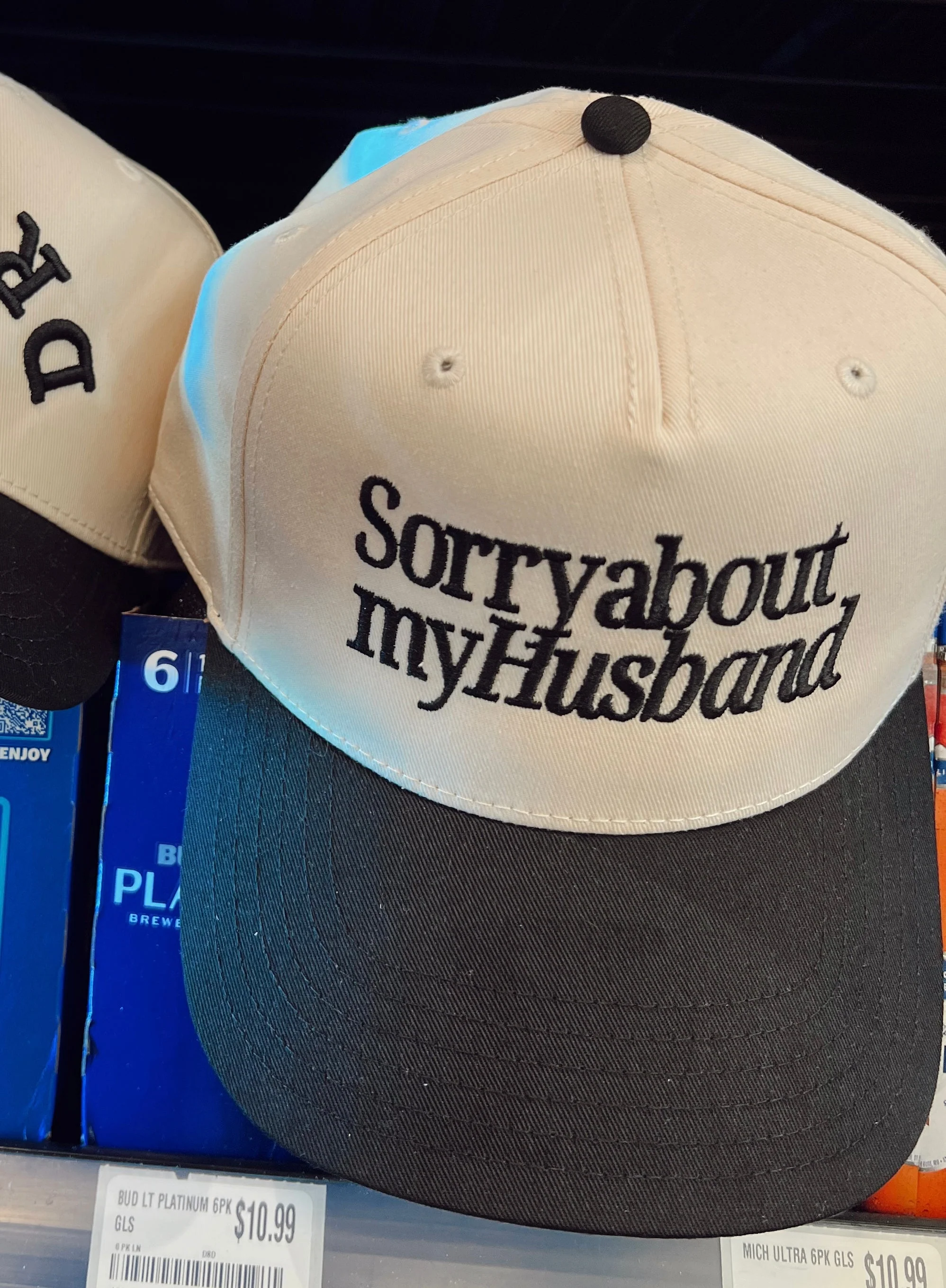 Sorry about my Husband / Wife Vintage Trucker Hat - Image 7