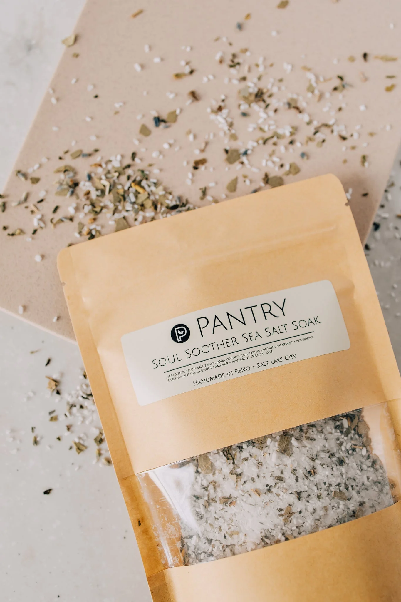 Soul Soother Sea Salt Soak - A Botanical + Herbal Epsom Salt Bath Salt - Image 2