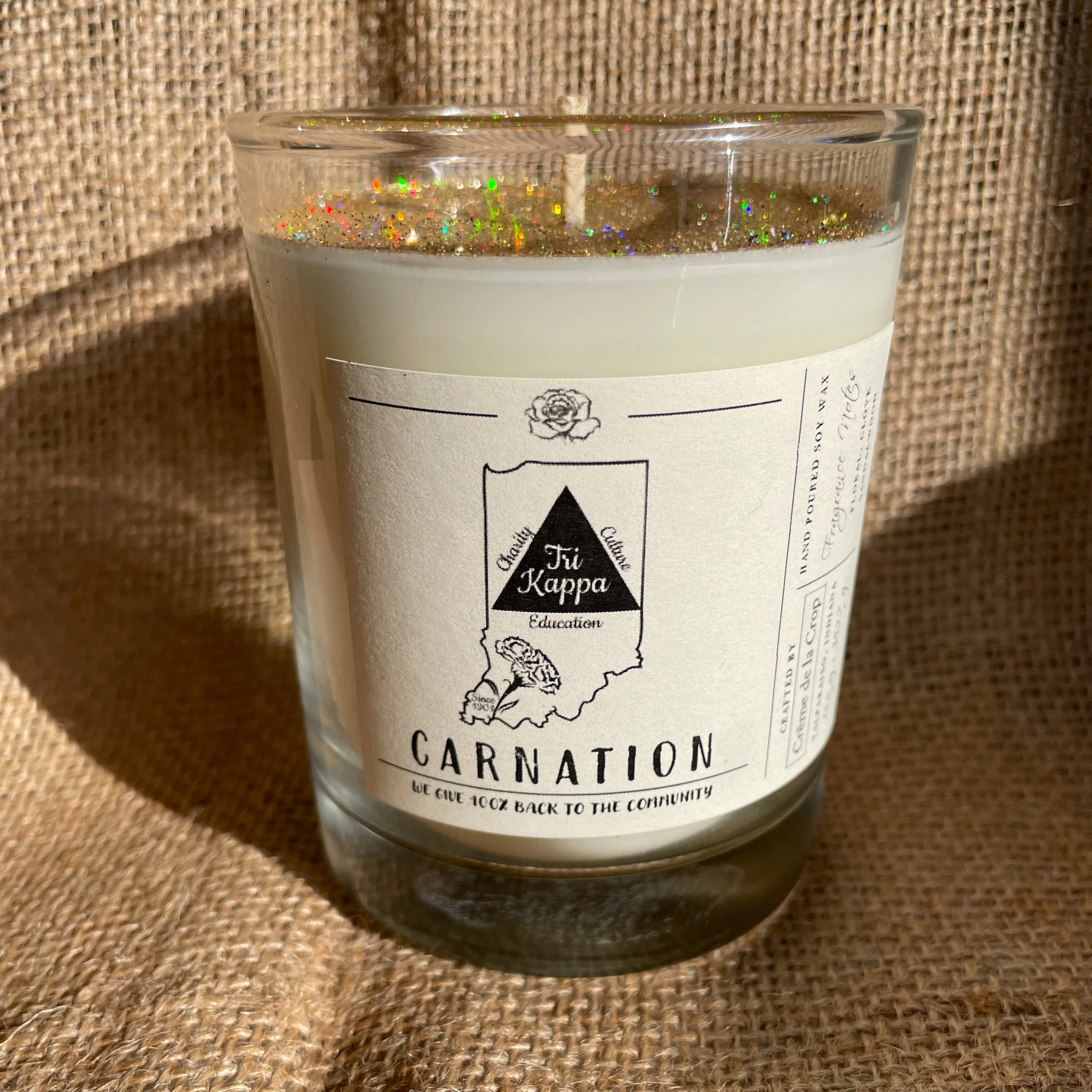 Soy Candle - Tri Kappa (Carnation) - Image 2