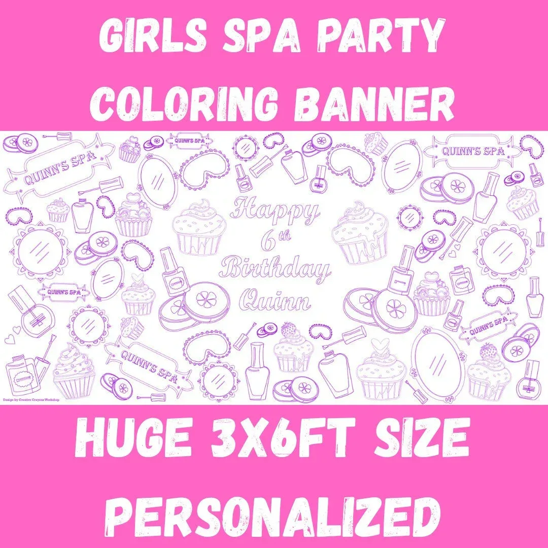 Spa Party Coloring Tablecloth - Image 4