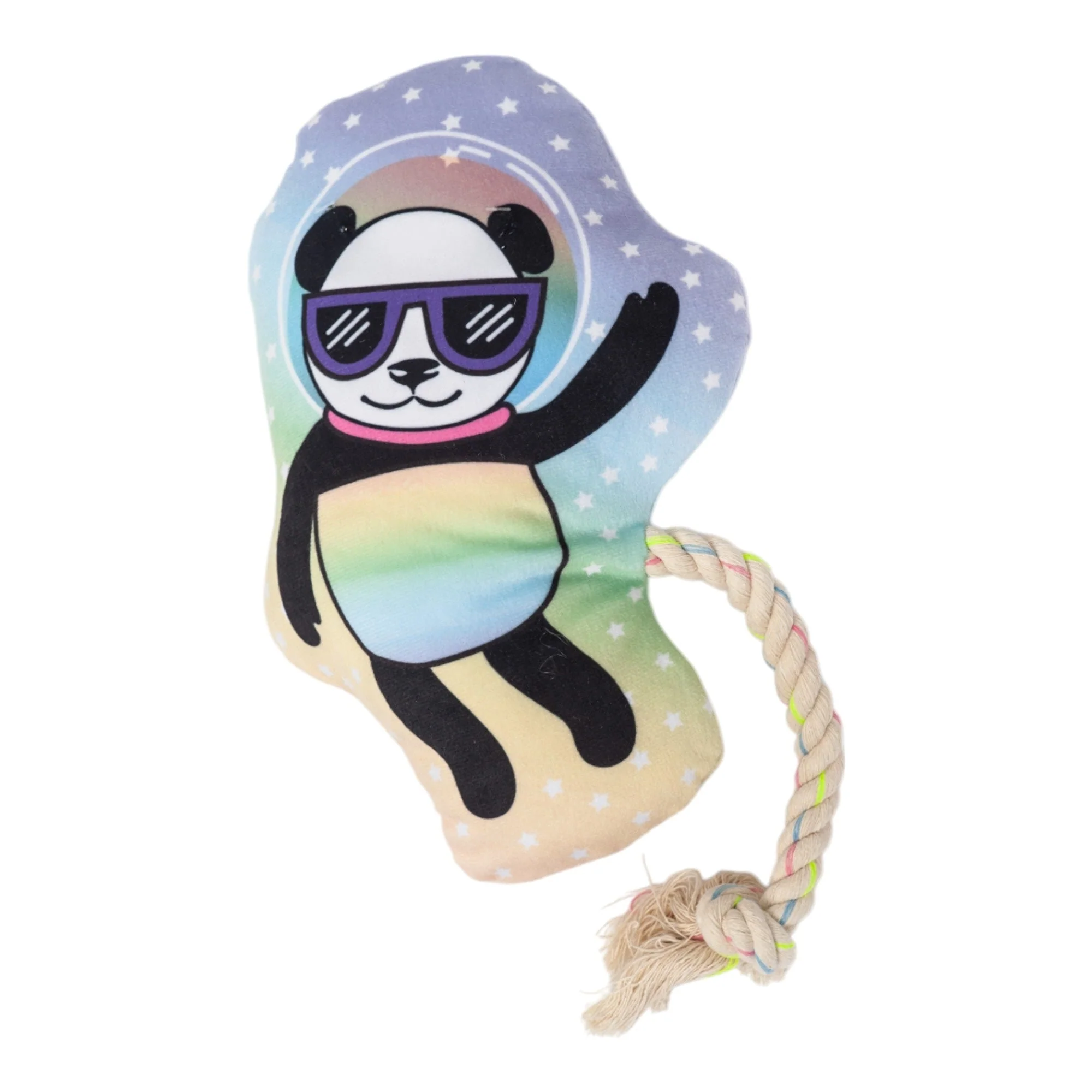 Space Panda Plush Dog Toy – with Squeaker & Crinkle Paper for Fun Play - Image 5