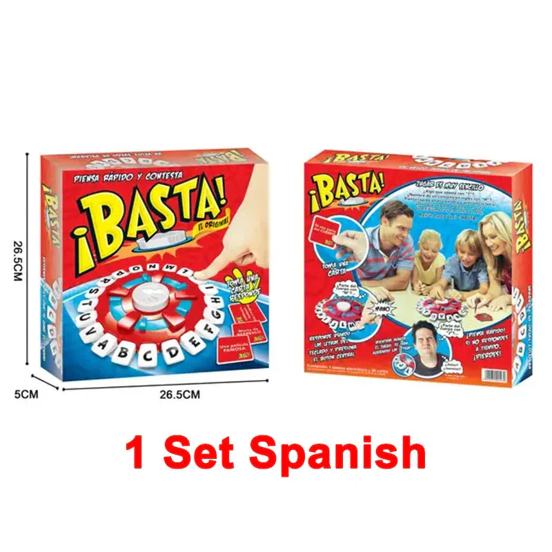 Spanish Basta Game Fast-paced Family Gathering Letter Toys For Adults Children Letters Learning Lengua española Juegos De Mesas - Image 7